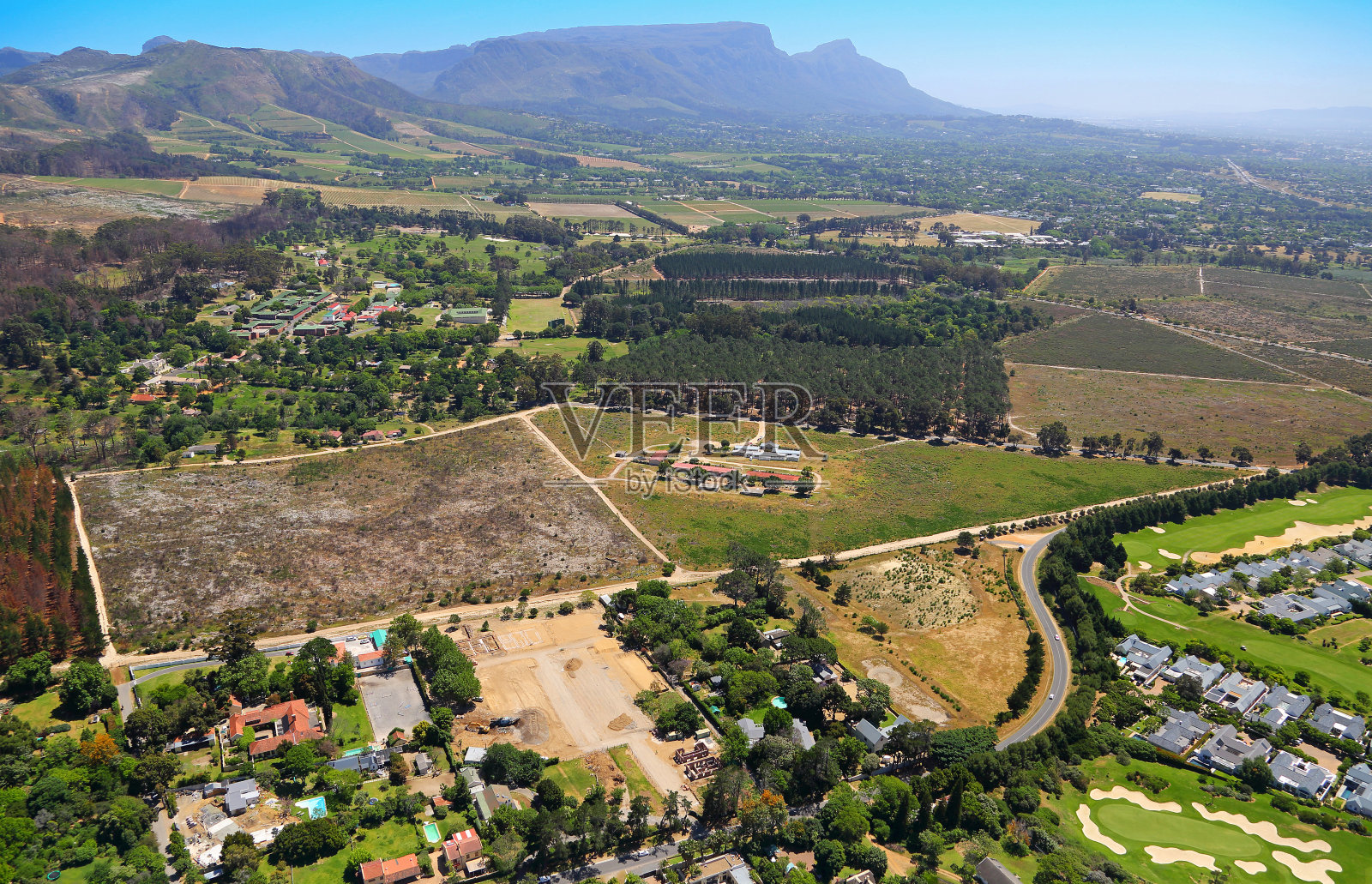 鸟瞰图Tokai森林，西开普，南非照片摄影图片