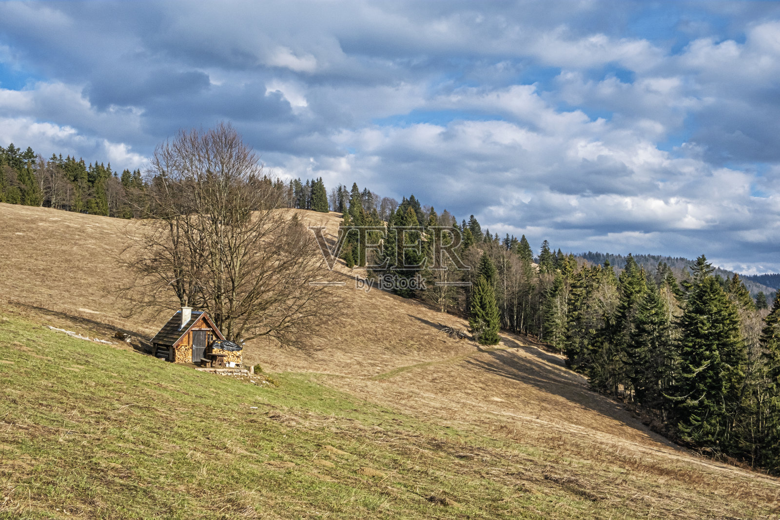 木屋，大法拉山，斯洛伐克照片摄影图片