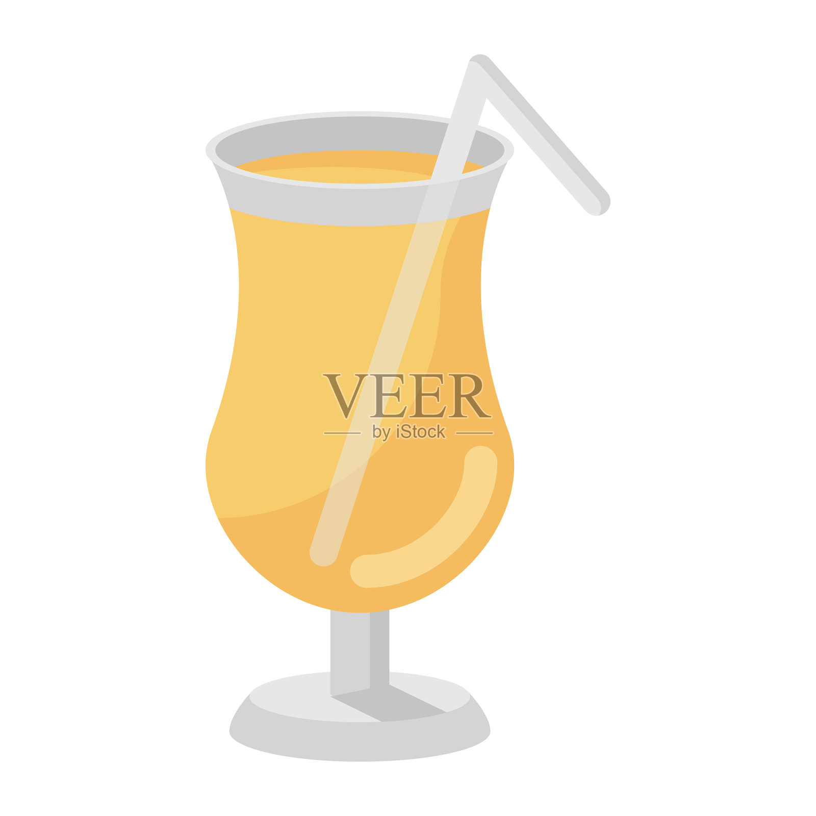 冰镇果汁朗姆酒插画图片素材