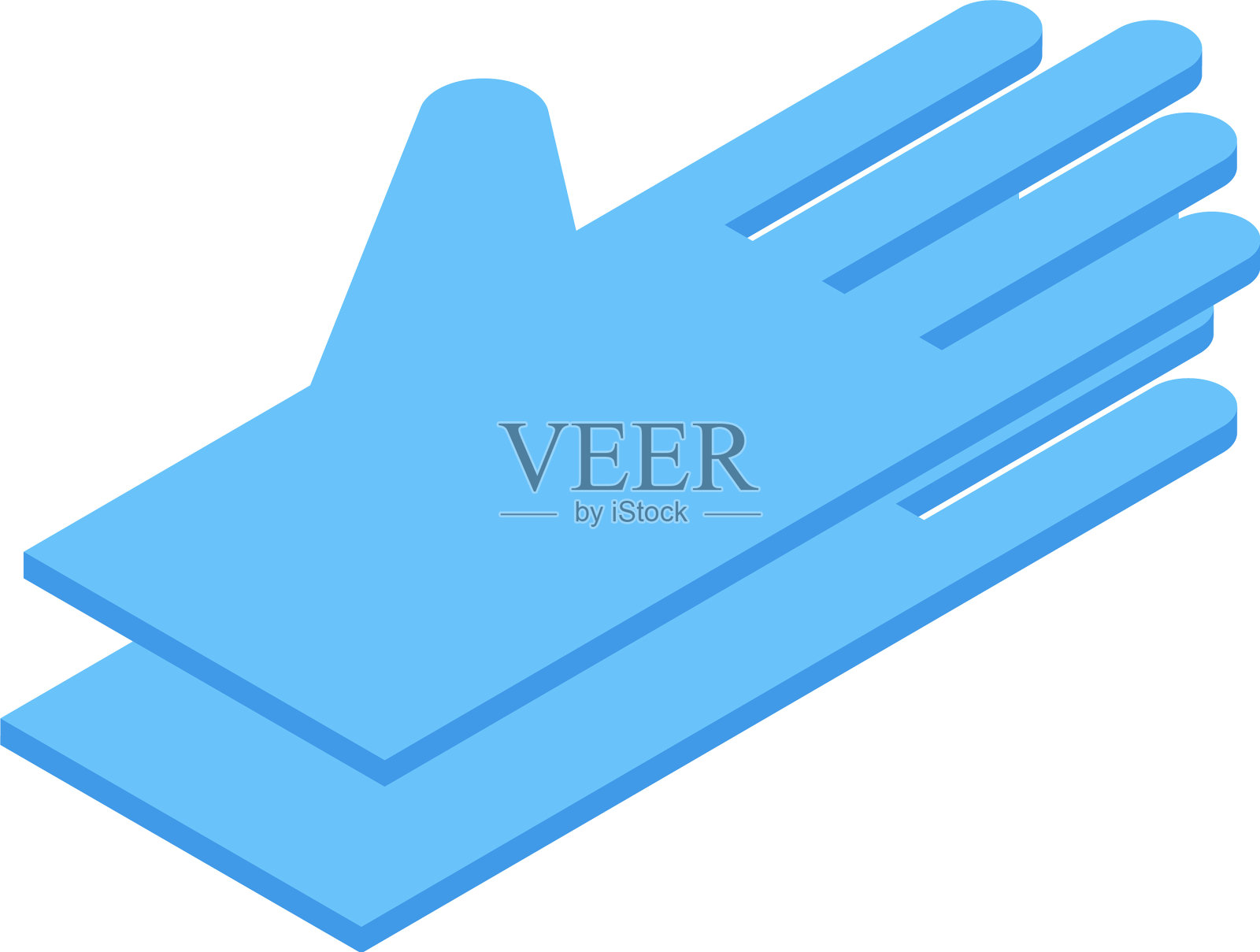 防护手套图标等距样式插画图片素材