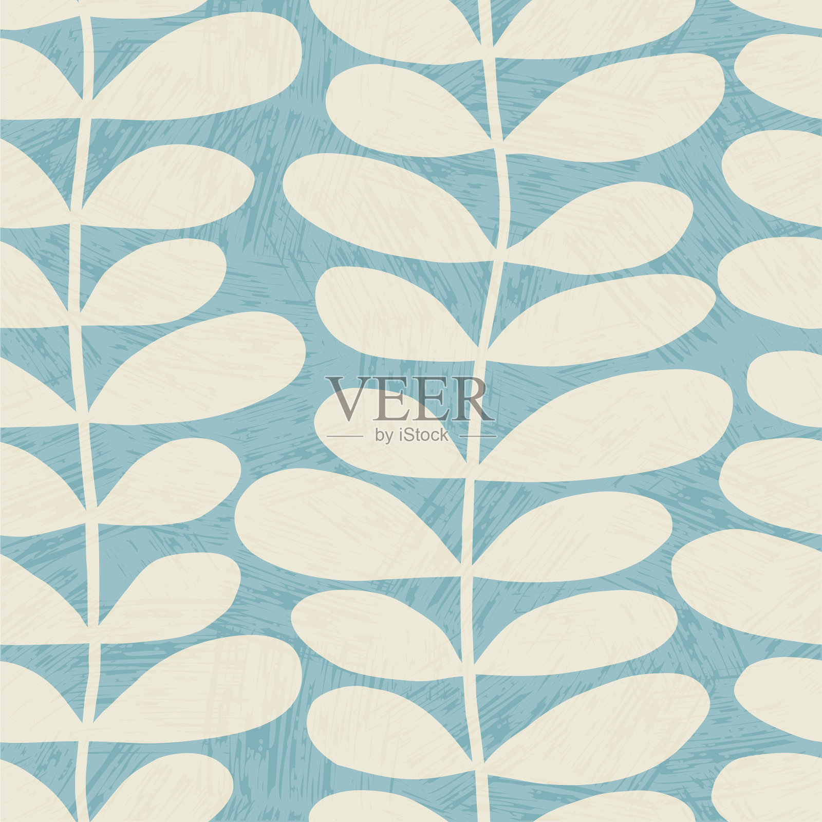 无缝斯堪的纳维亚设计叶子插画图片素材