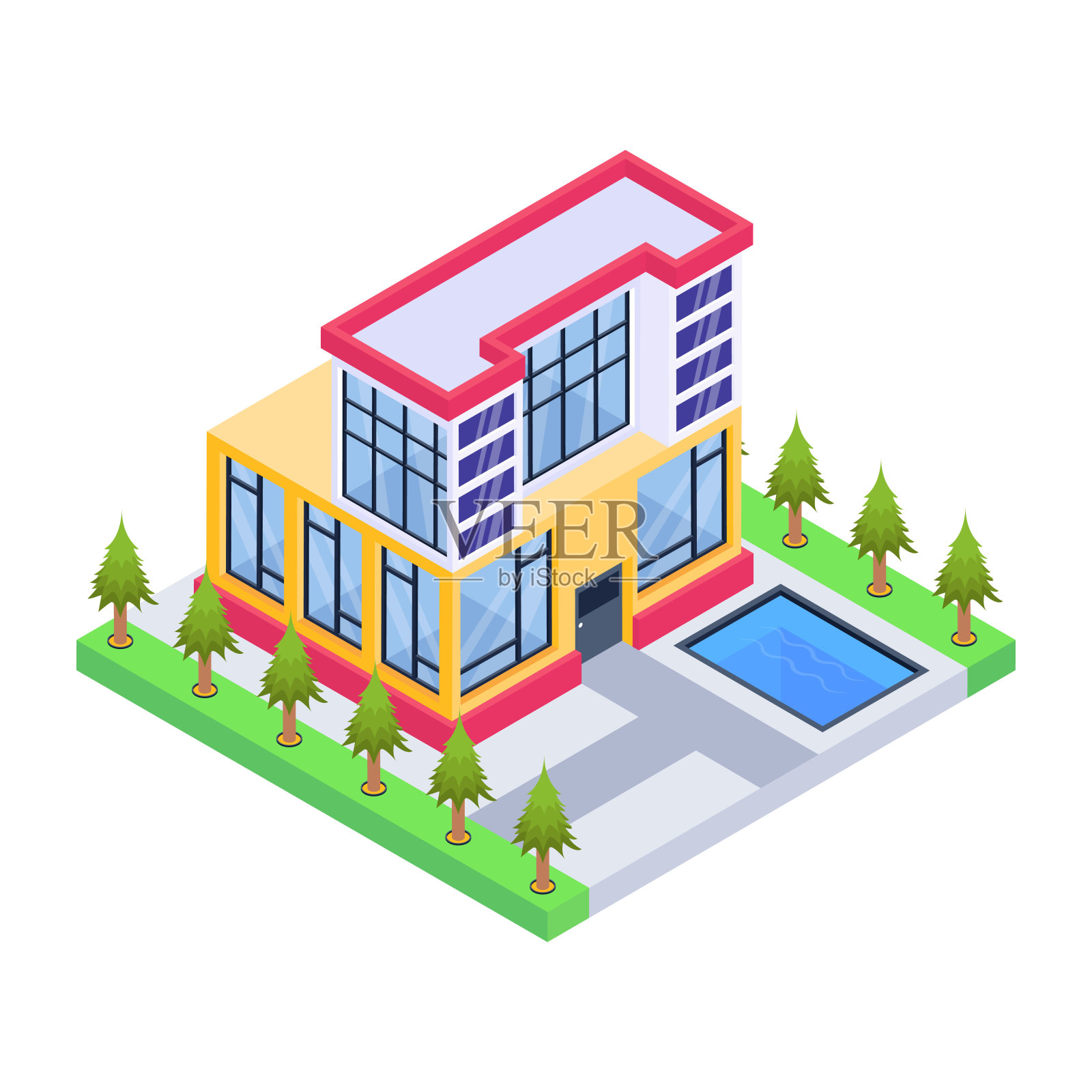 豪华的房子插画图片素材