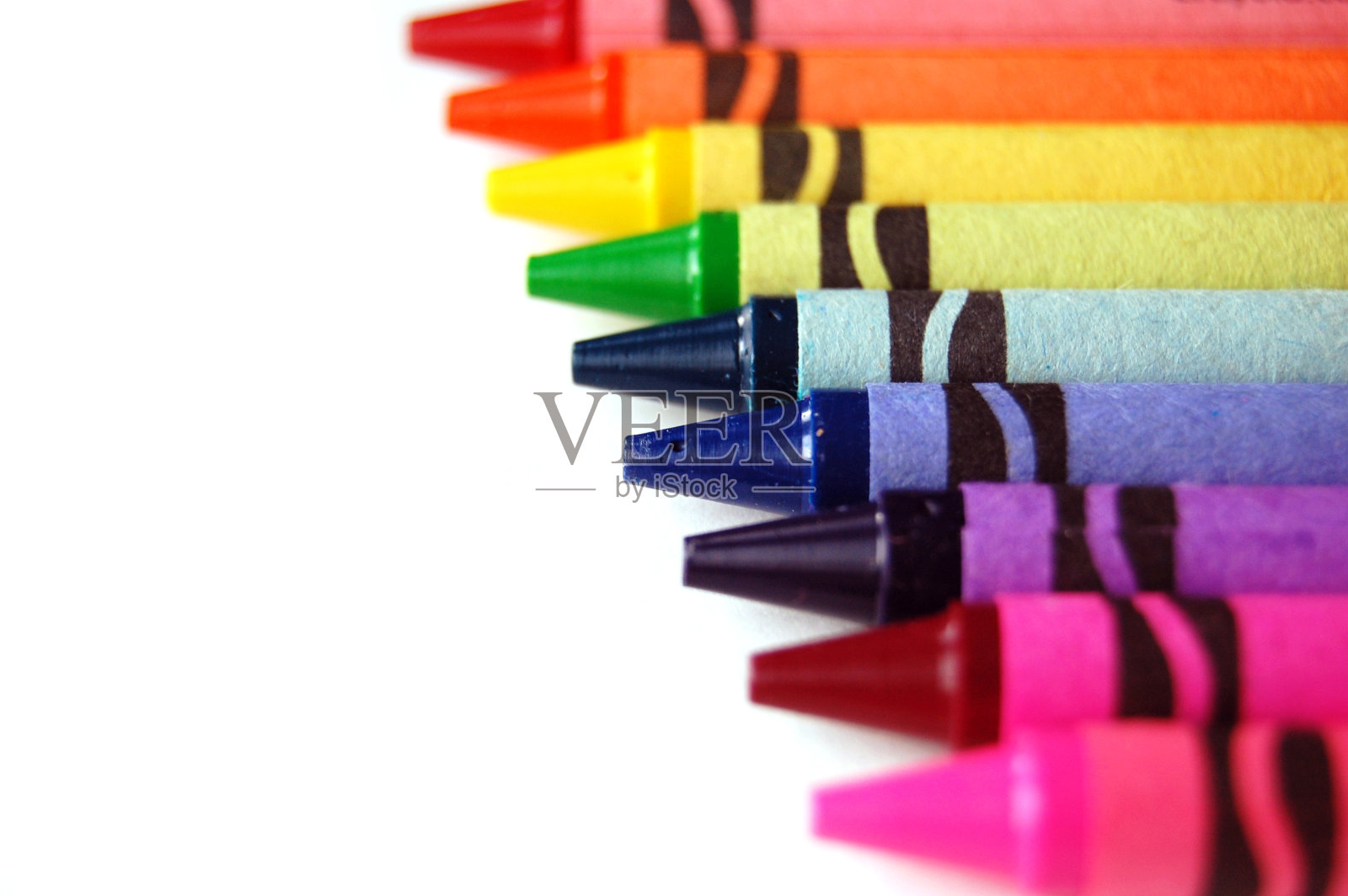 一组彩色蜡笔照片摄影图片