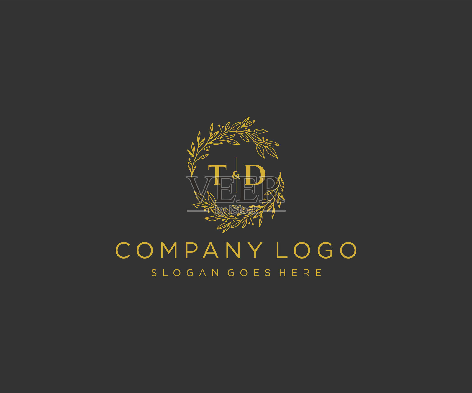 最初的td信，花框架，字母婚礼插画图片素材