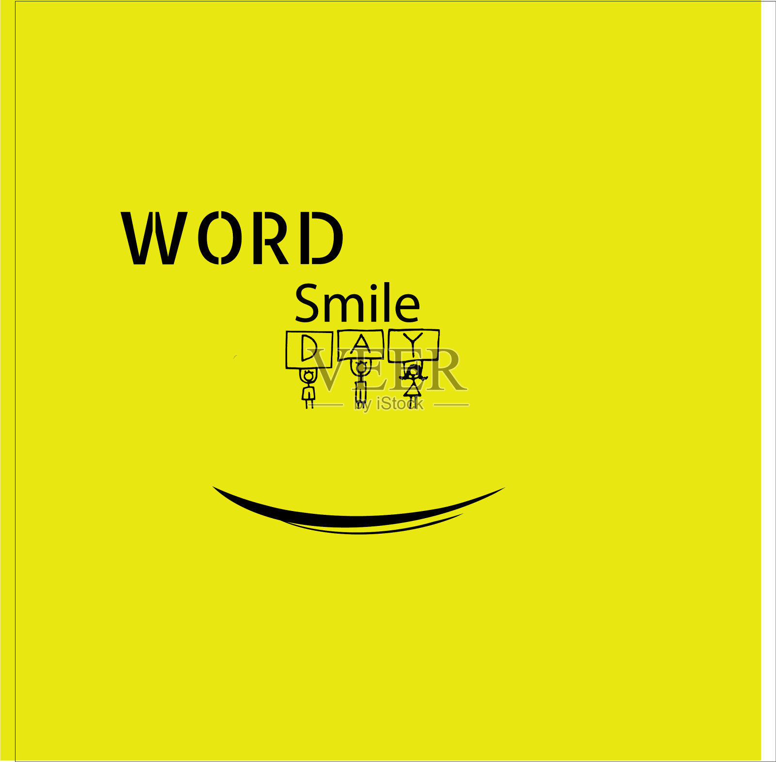 微笑图标标识模板设计插画图片素材