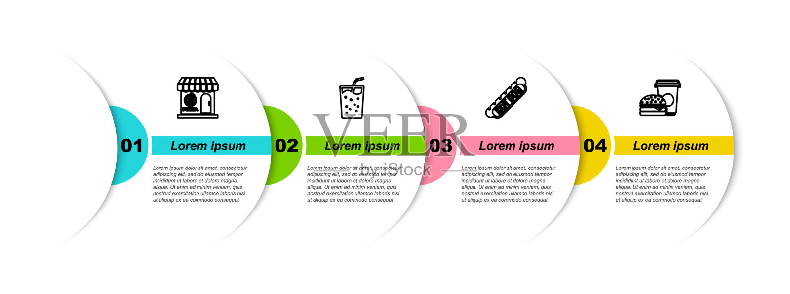 设线披萨楼外立面用玻璃插画图片素材