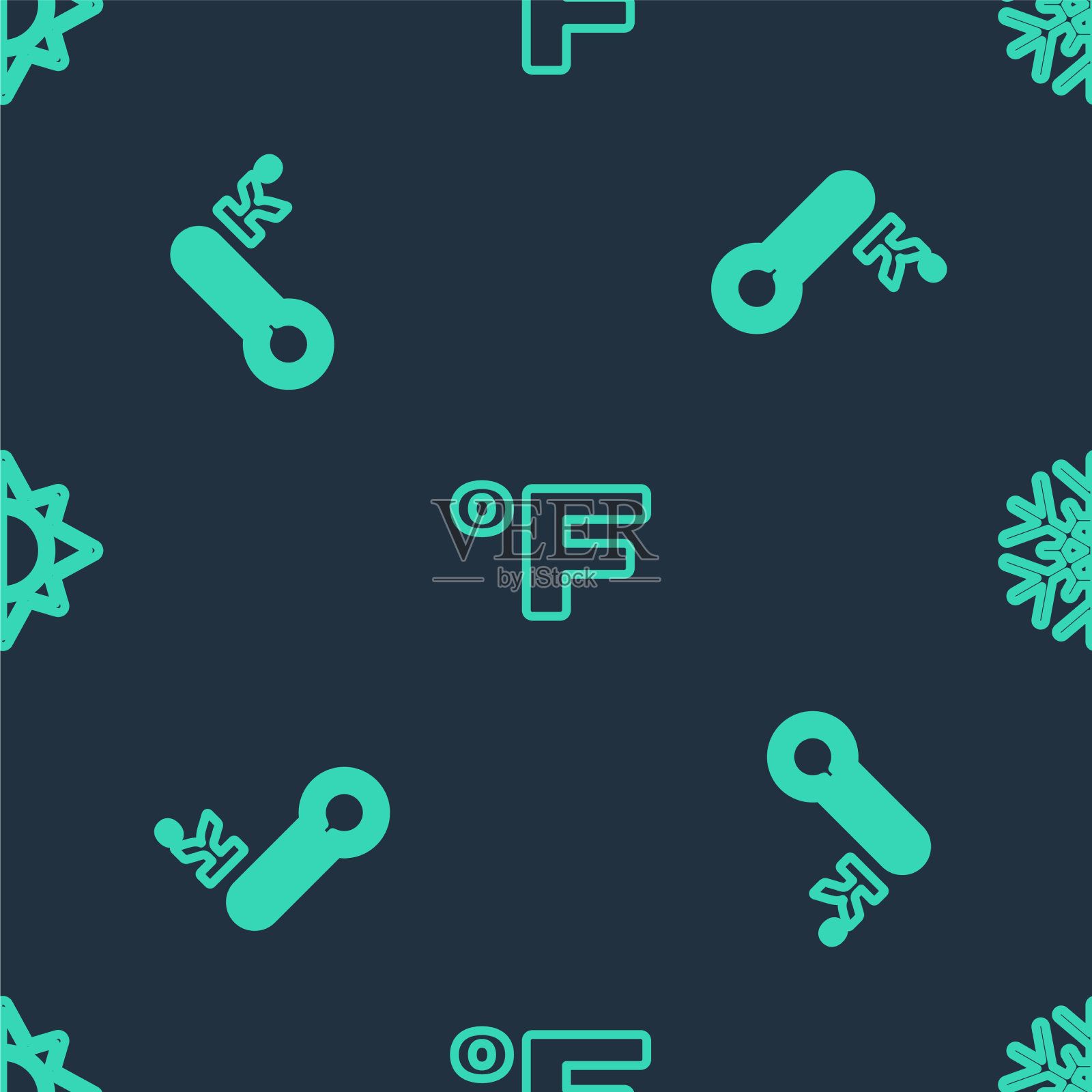 设置华氏气象温度计和图标素材