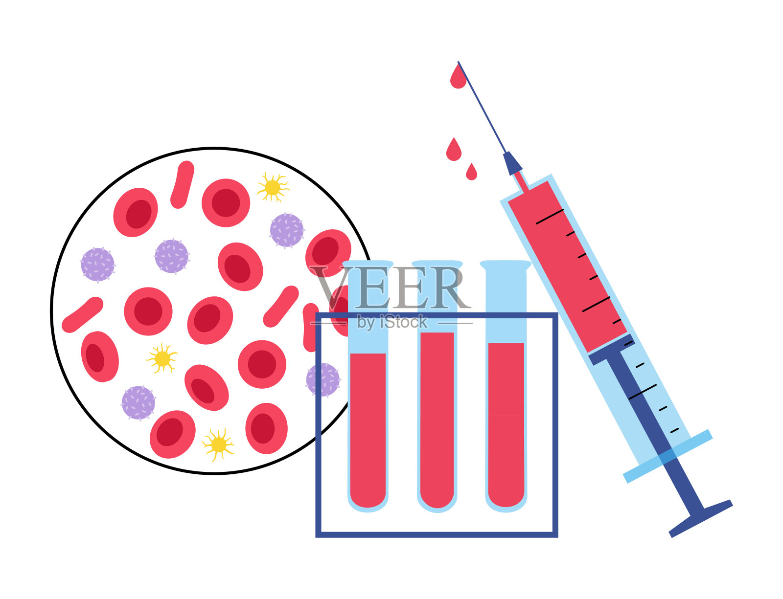 血液结构概念插画图片素材