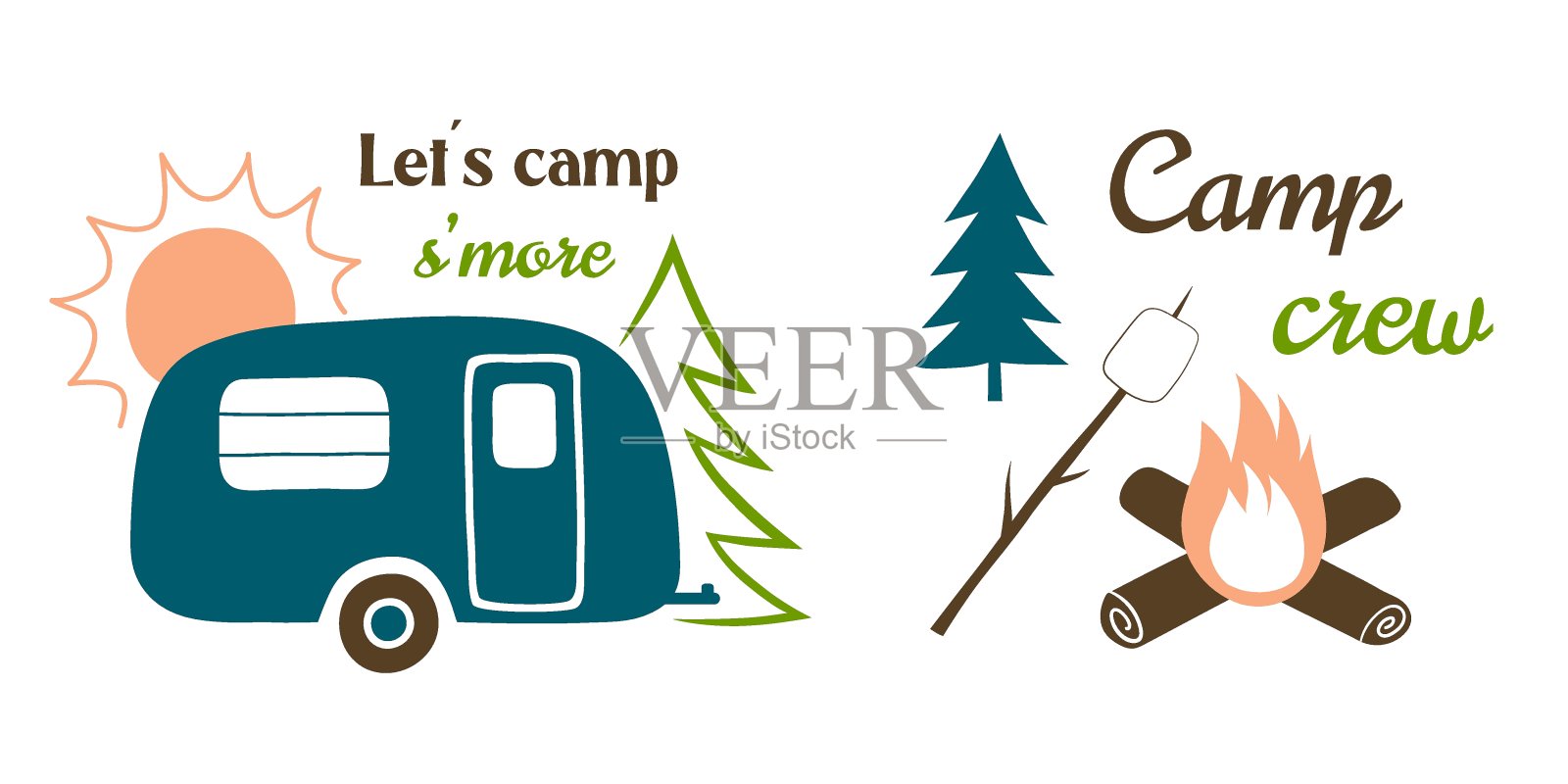 Ð手绘插画，附有引言插画图片素材