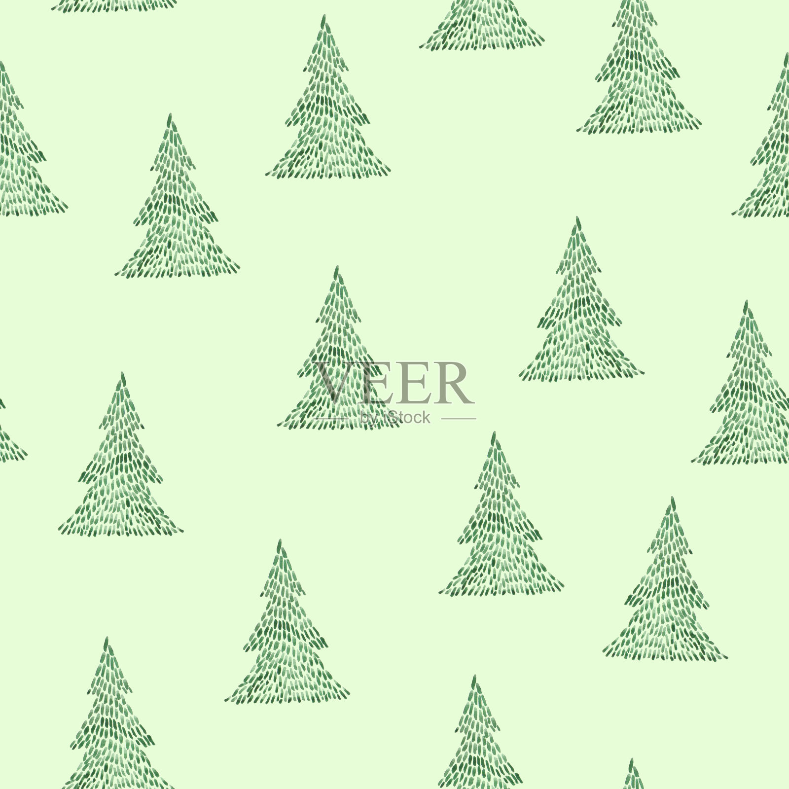 冷杉树的模式插画图片素材