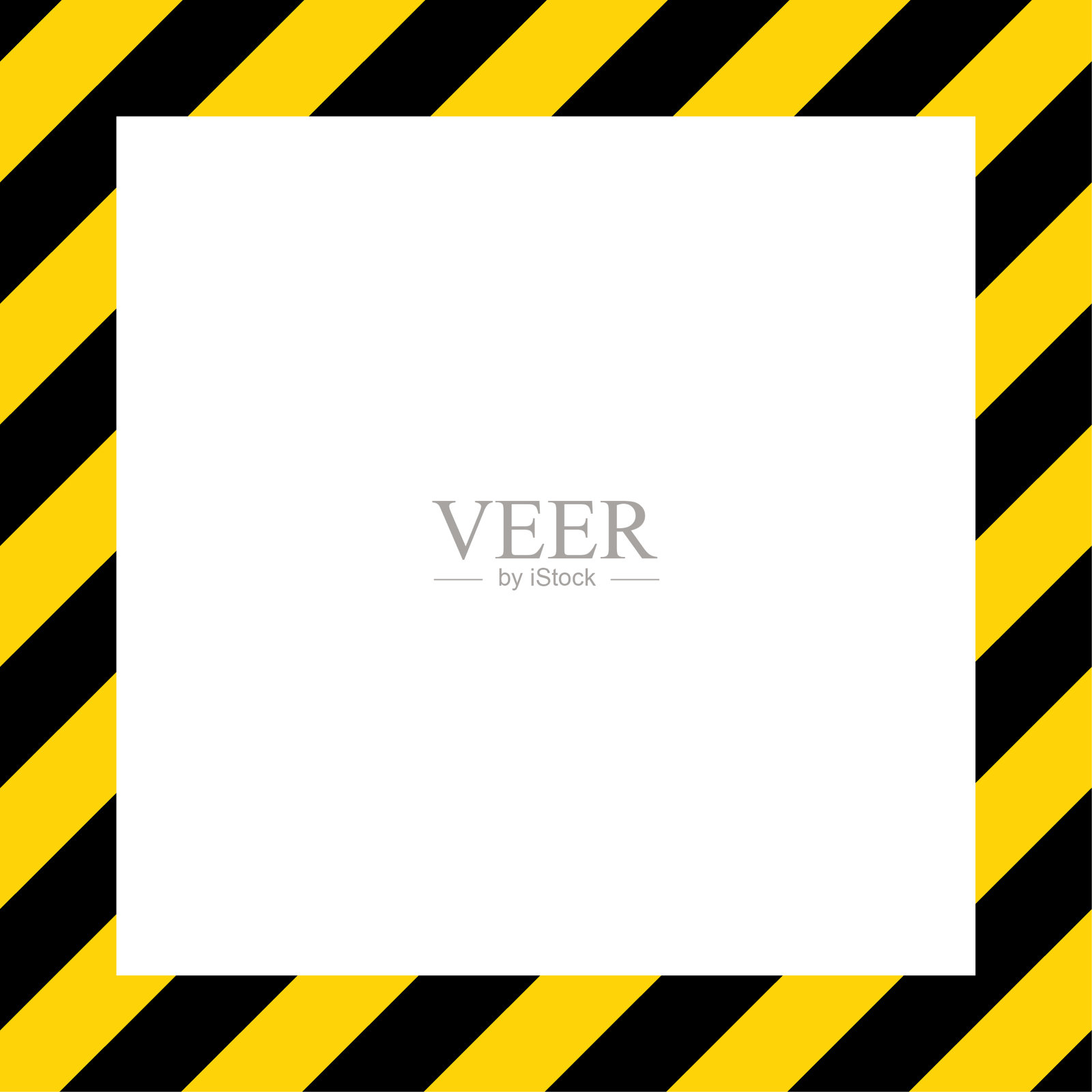 黑黄相间的斜线条纹。空白矢量插图警告背景。危险警告标志胶带。空间的文本插画图片素材