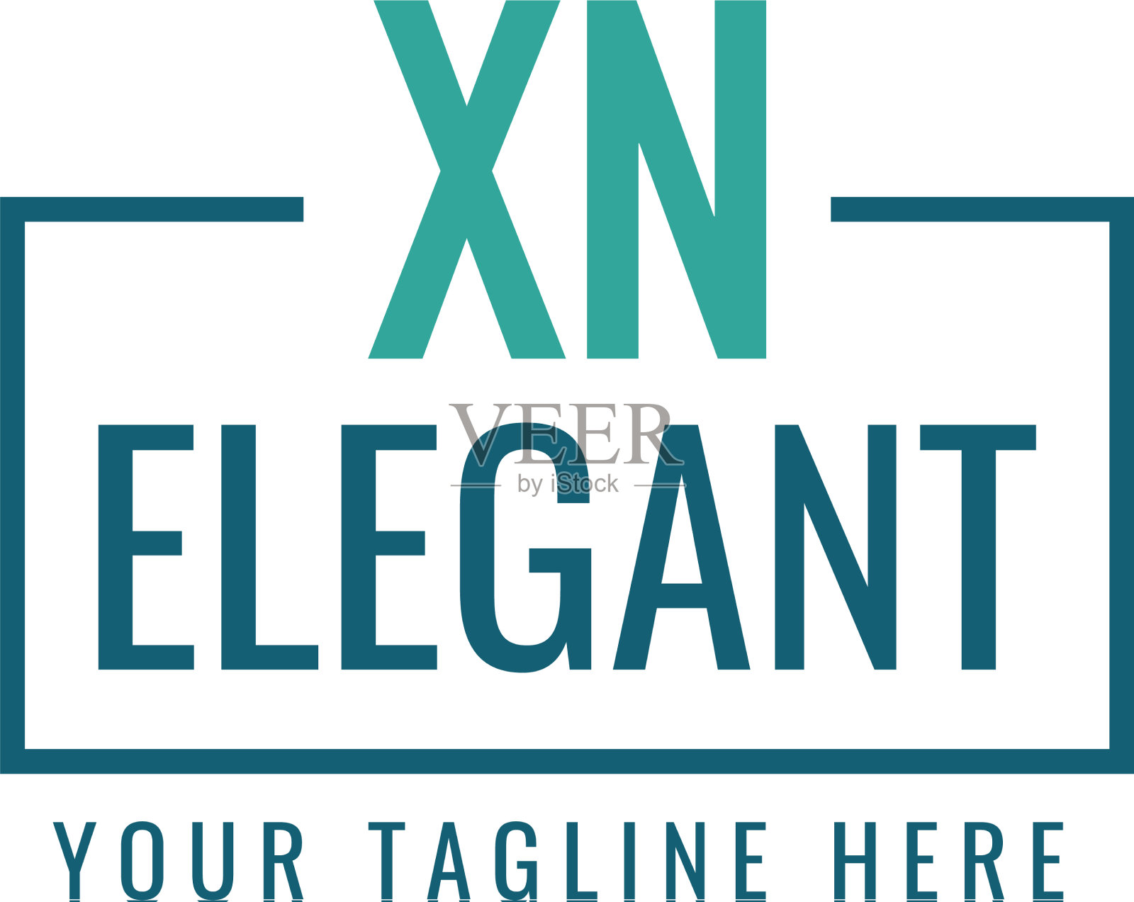 首字母xn盒子组合简单的标志插画图片素材