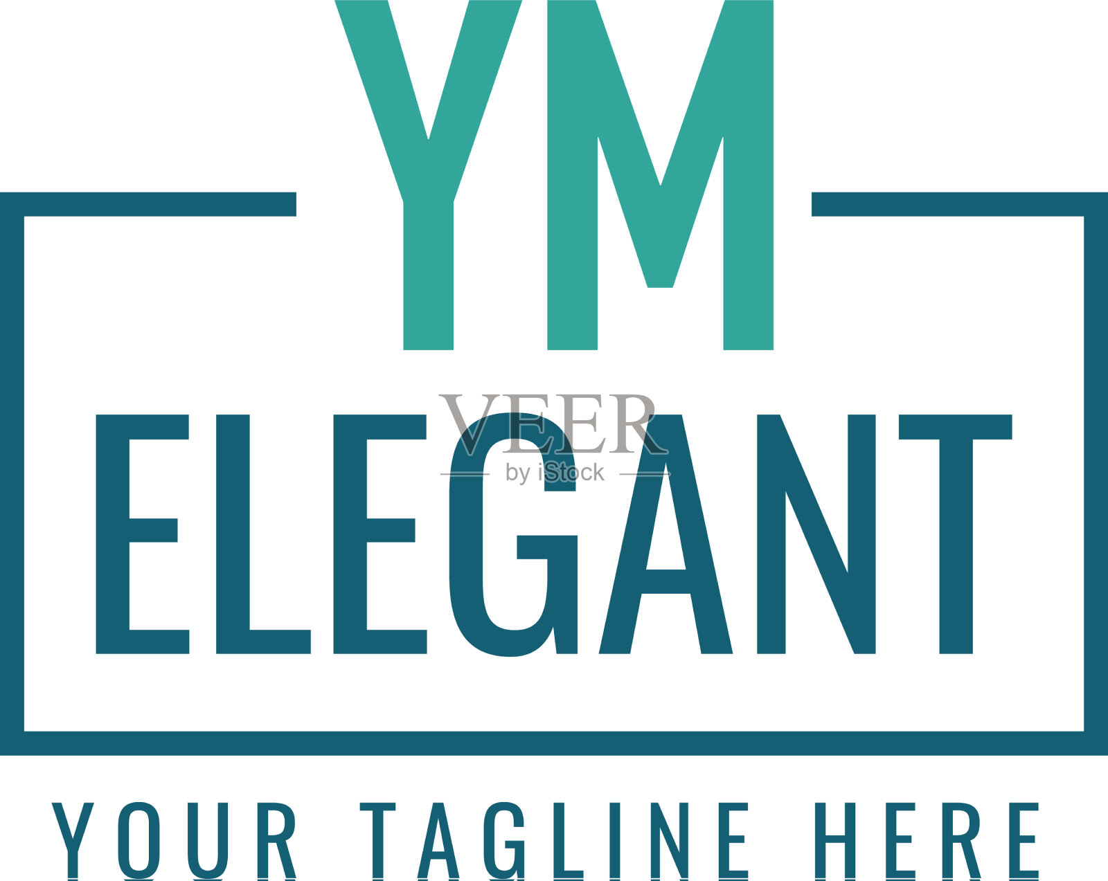 首字母ym盒子字母组合简单的标志插画图片素材