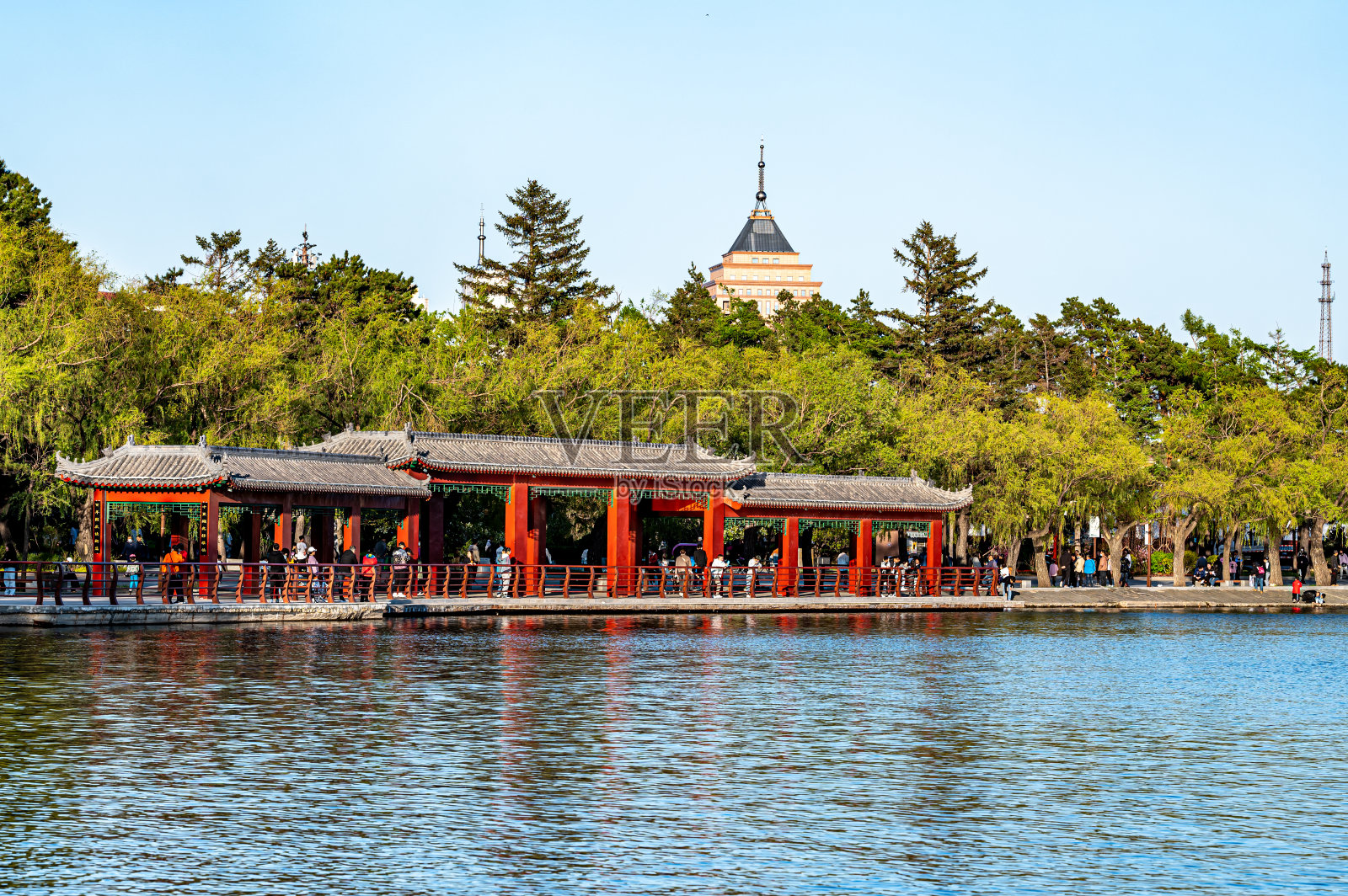 南湖公园的景色照片摄影图片