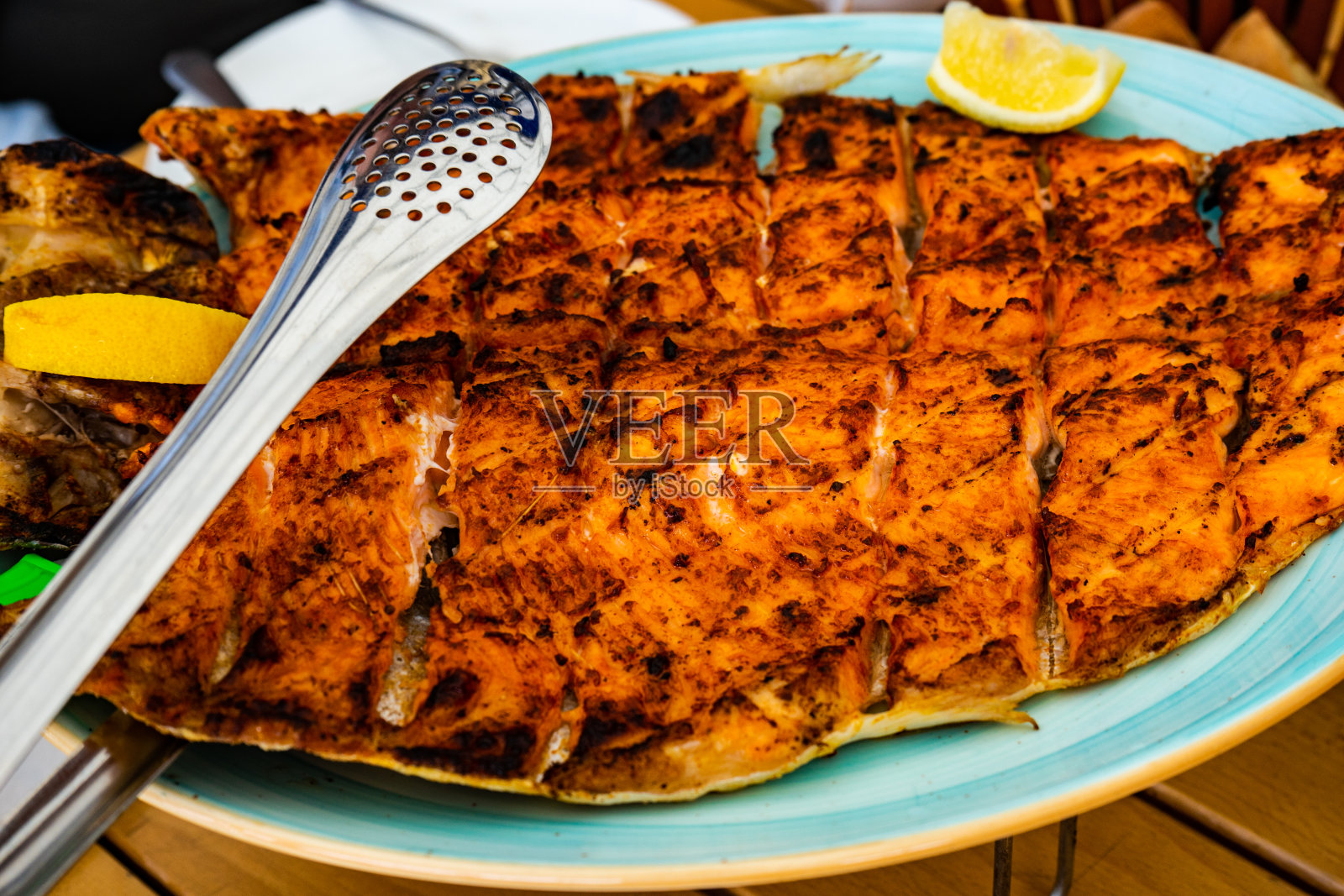 烤鲑鱼鱼照片摄影图片