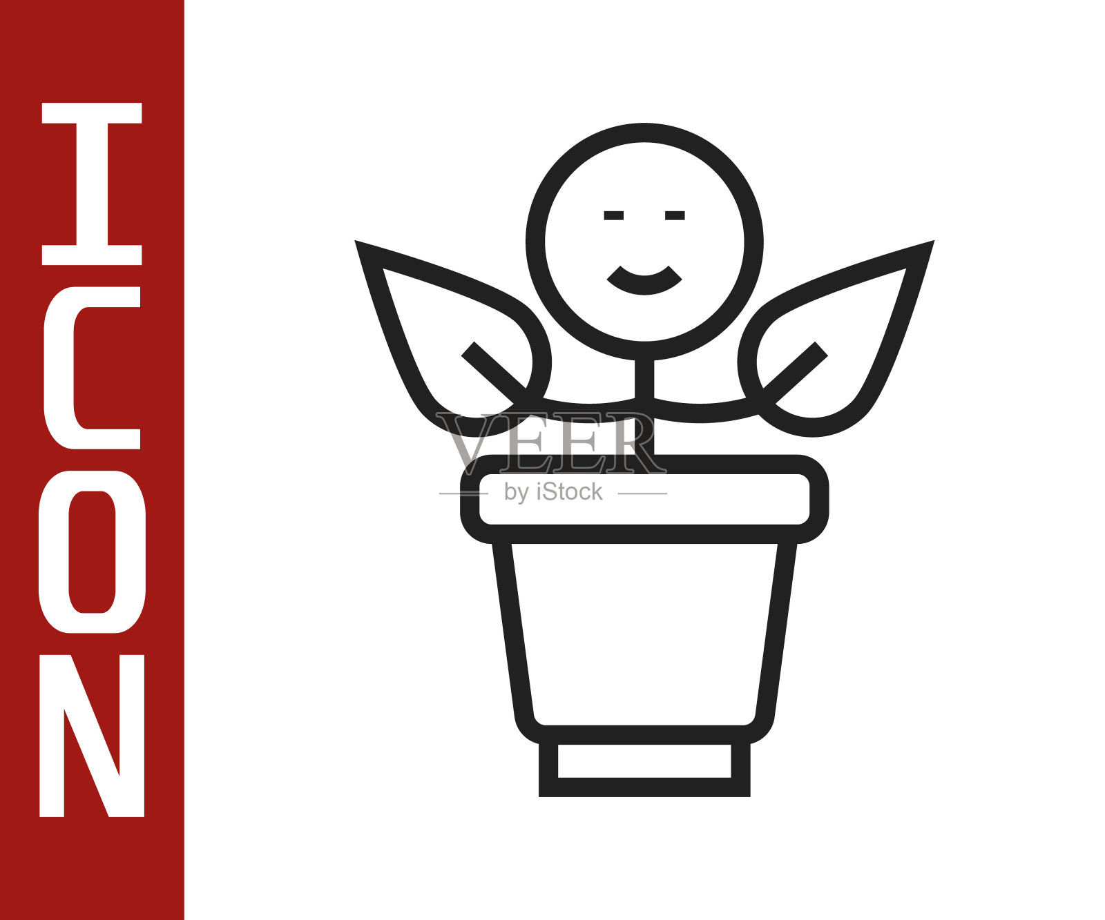 黑线BFF或最好的朋友永远孤立在白色背景图标。向量插画图片素材