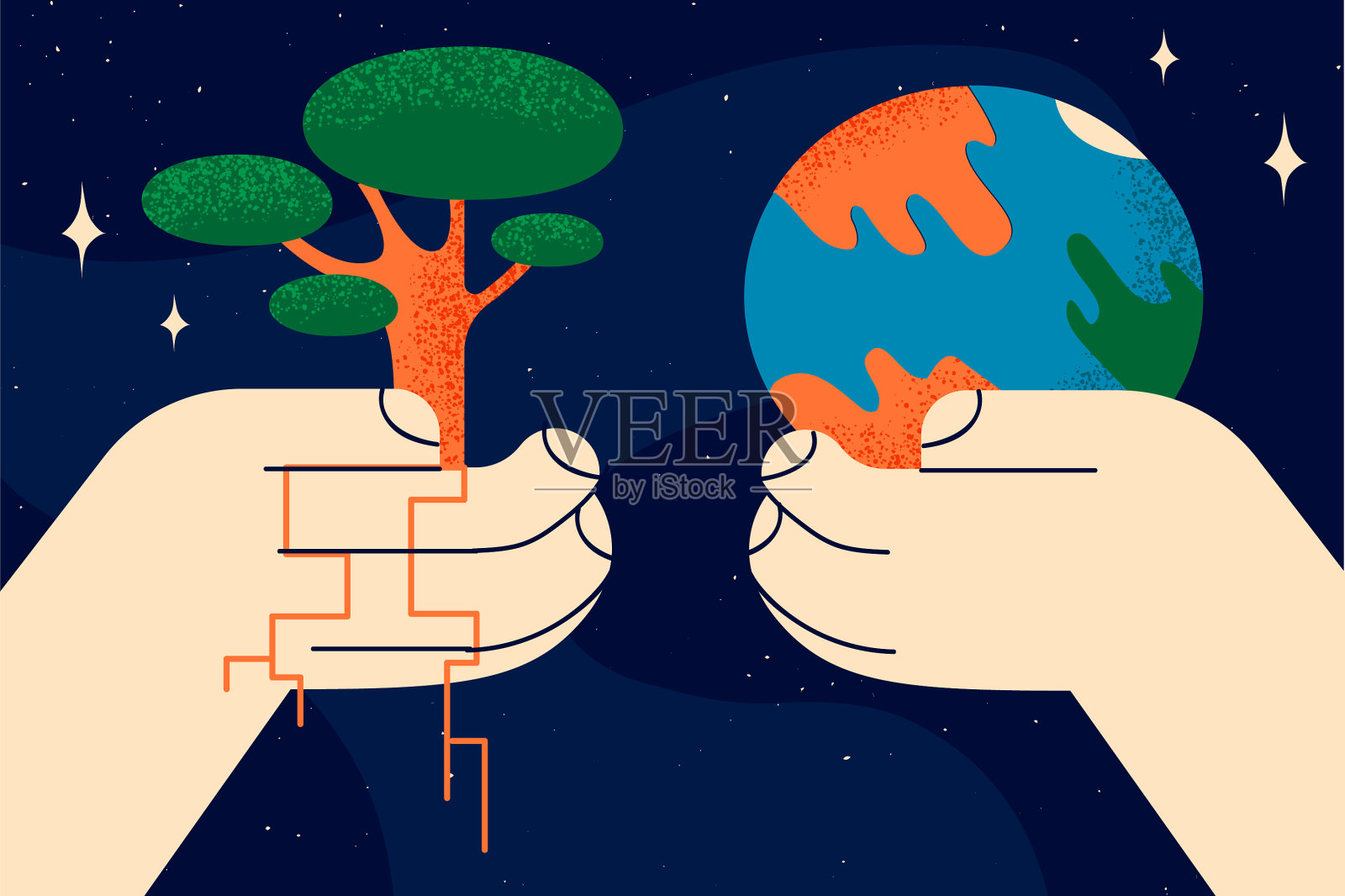 概念国际日慈善插画图片素材