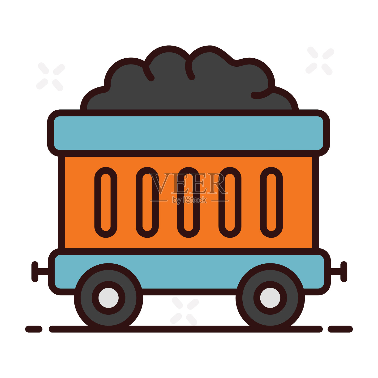 采矿车插画图片素材