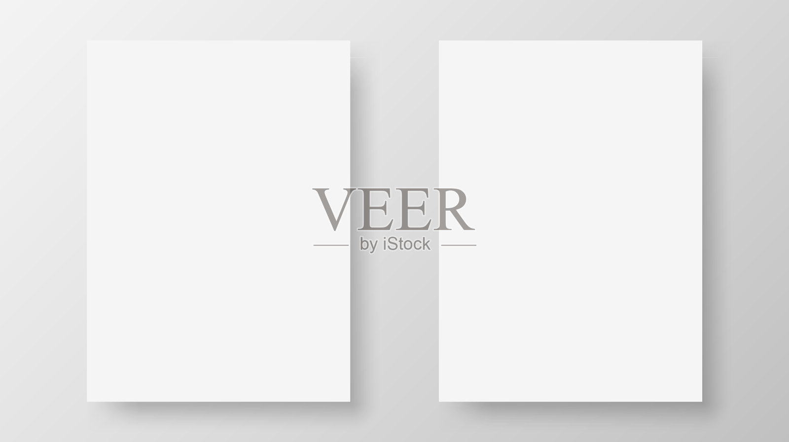 宣传册模型模板孤立在浅灰色设计模板素材