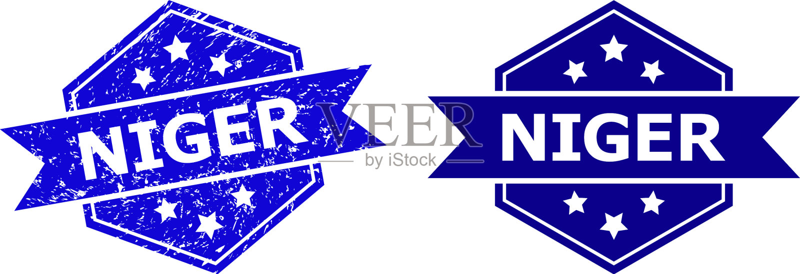 六角尼日尔水印与不干净的风格和插画图片素材