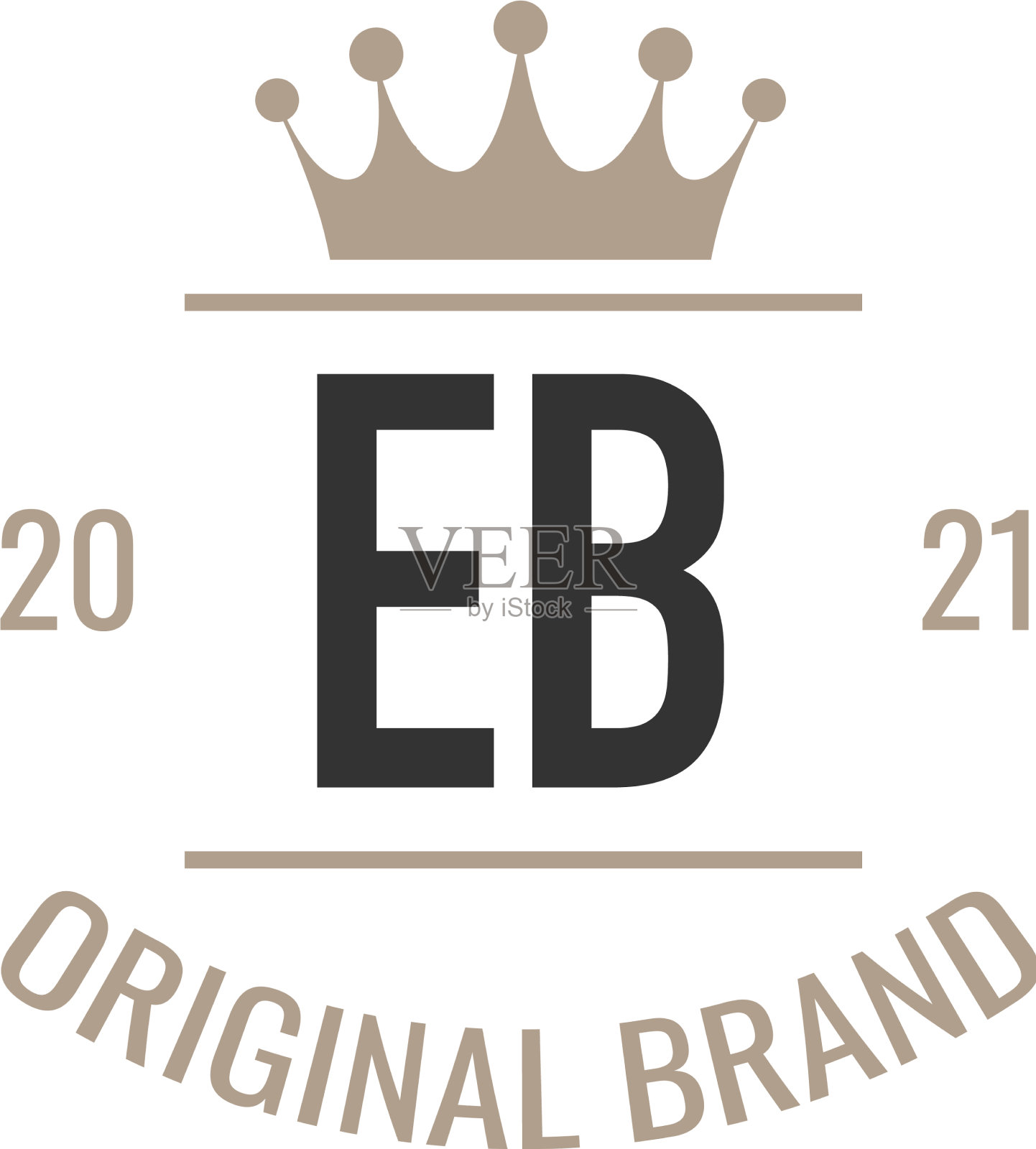 首字母eb王logo设计模板插画图片素材