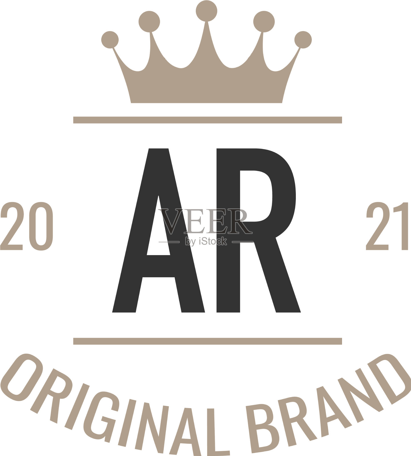 首字母ar王标志设计模板插画图片素材