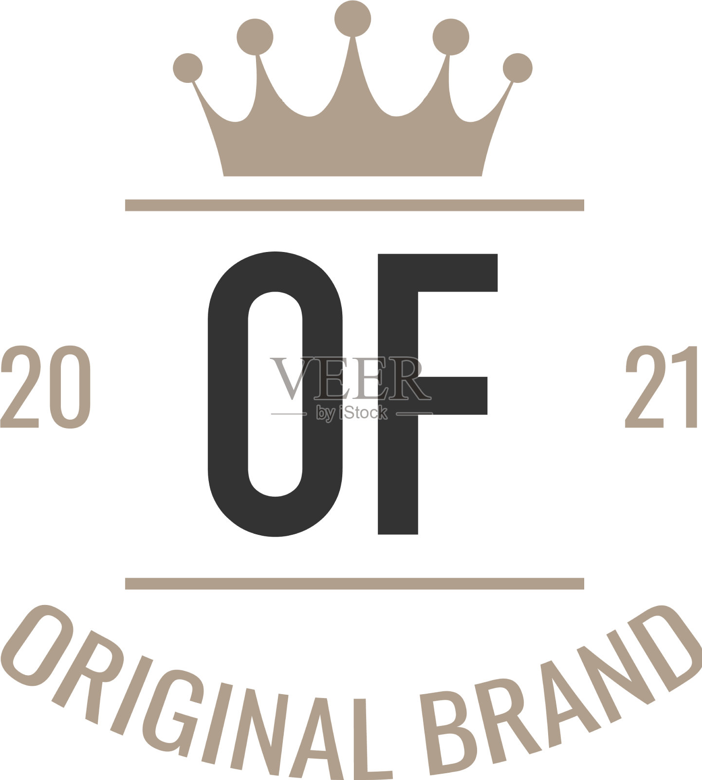 首字母王logo设计模板插画图片素材