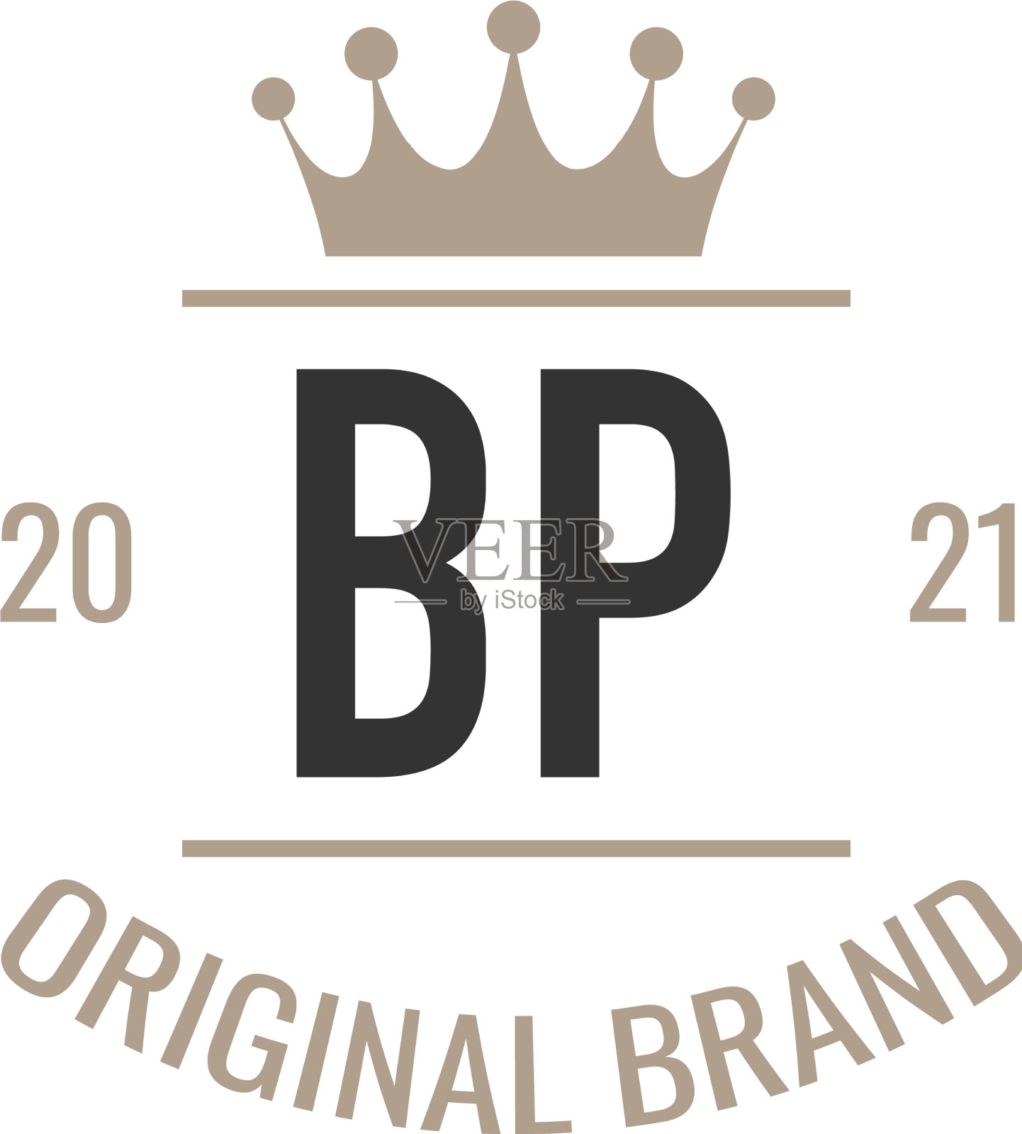 首字母bp王标志设计模板插画图片素材