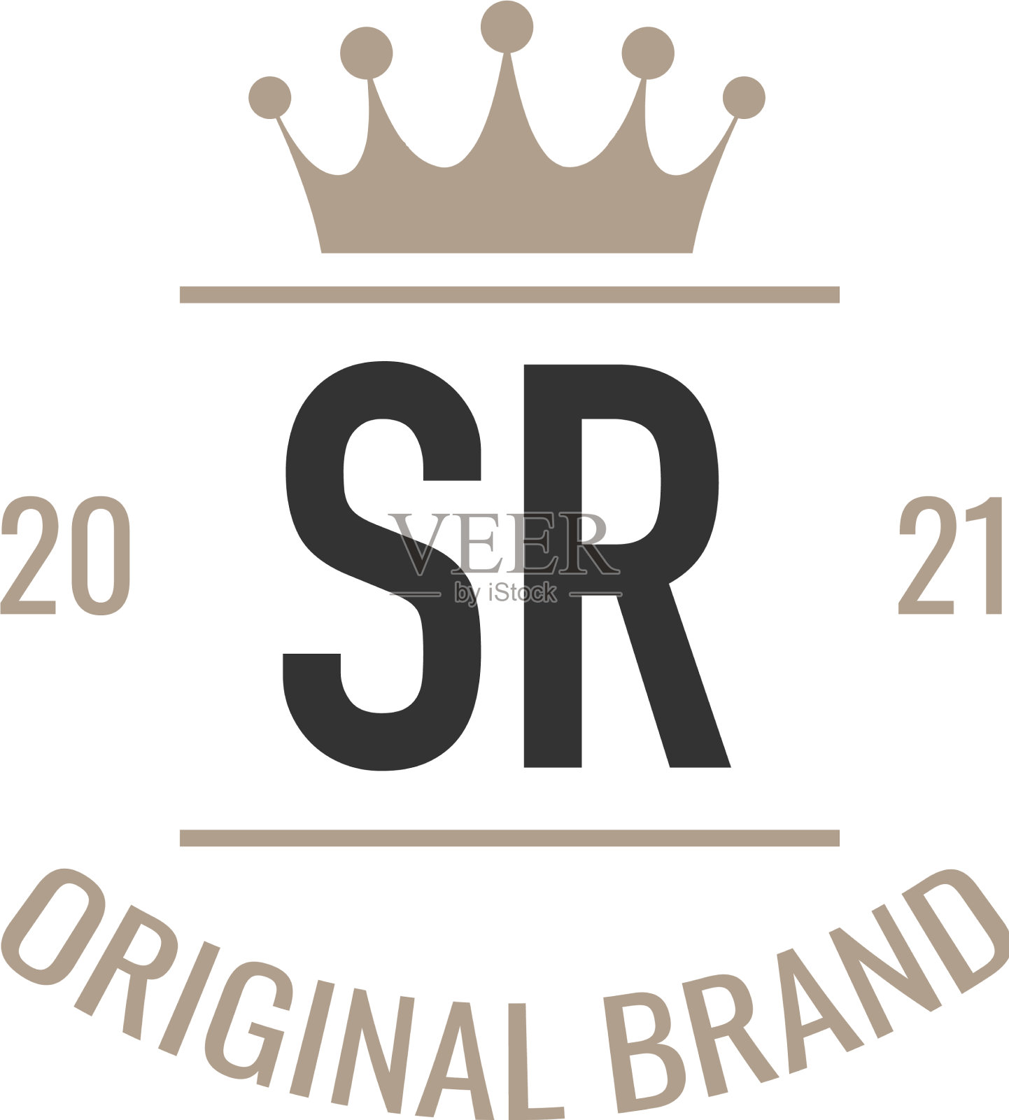 首字母sr王标志设计模板插画图片素材