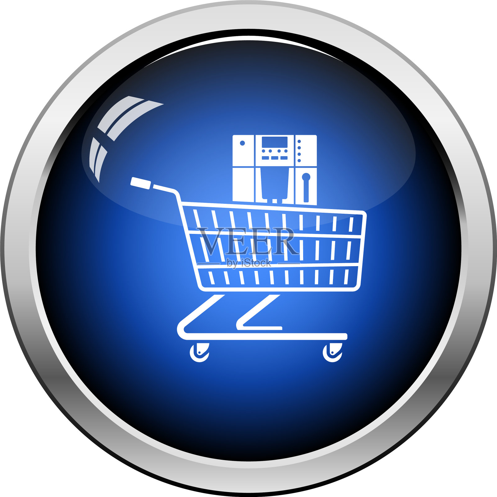 购物车与咖啡机图标图标素材