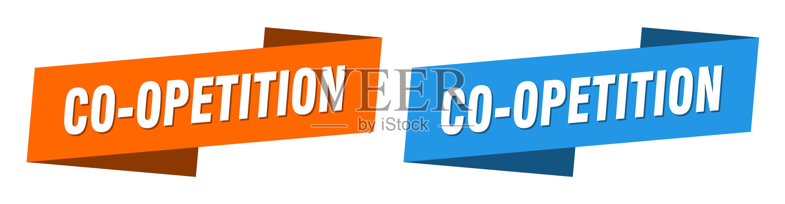 竞合横幅竞合丝带标签插画图片素材