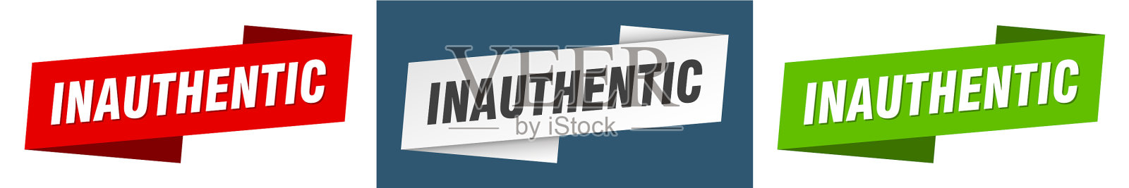 不真实的横幅不真实的丝带标签标志插画图片素材