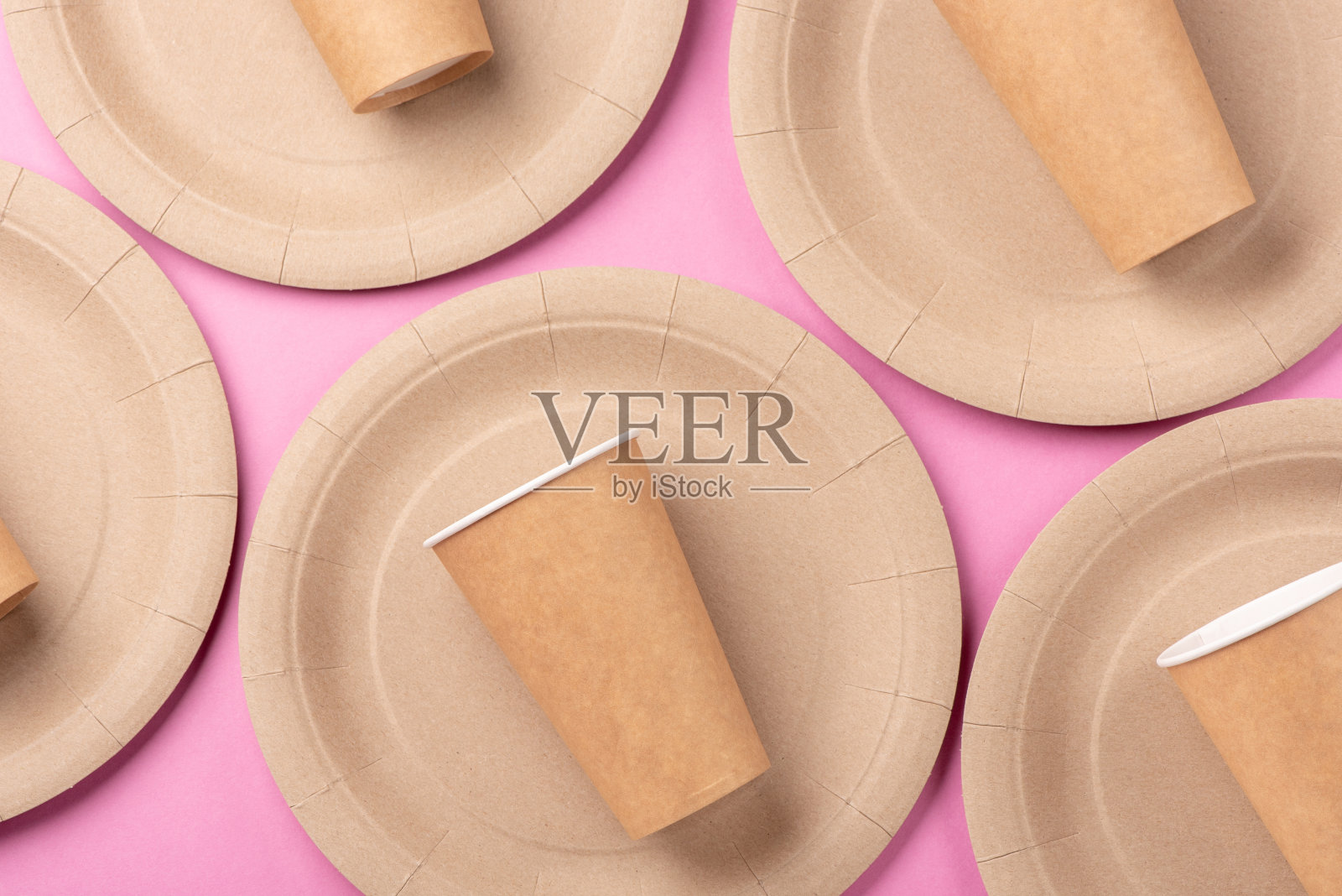 环保可生物降解纸盘照片摄影图片