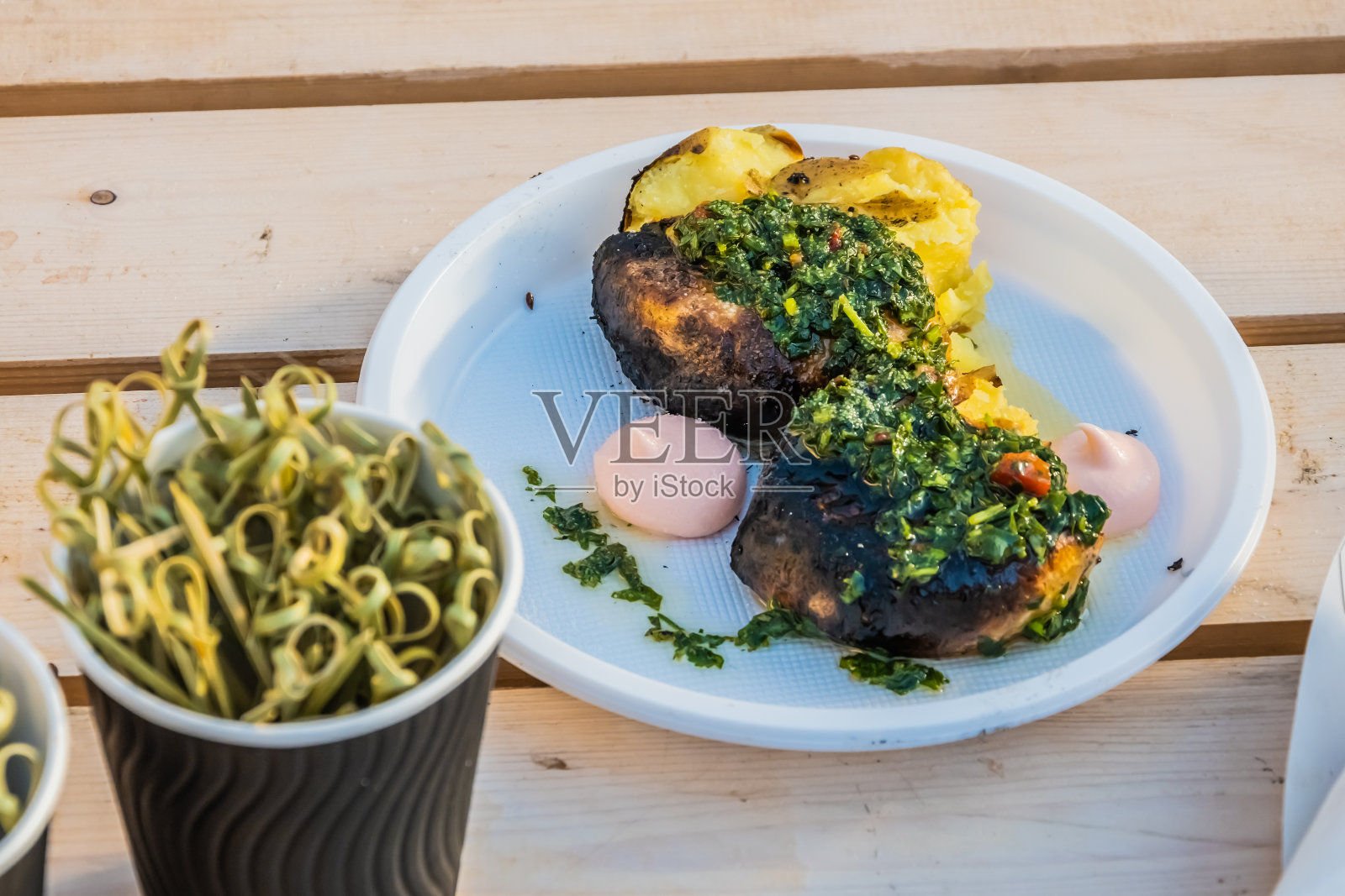 素菜-热烤土豆片照片摄影图片