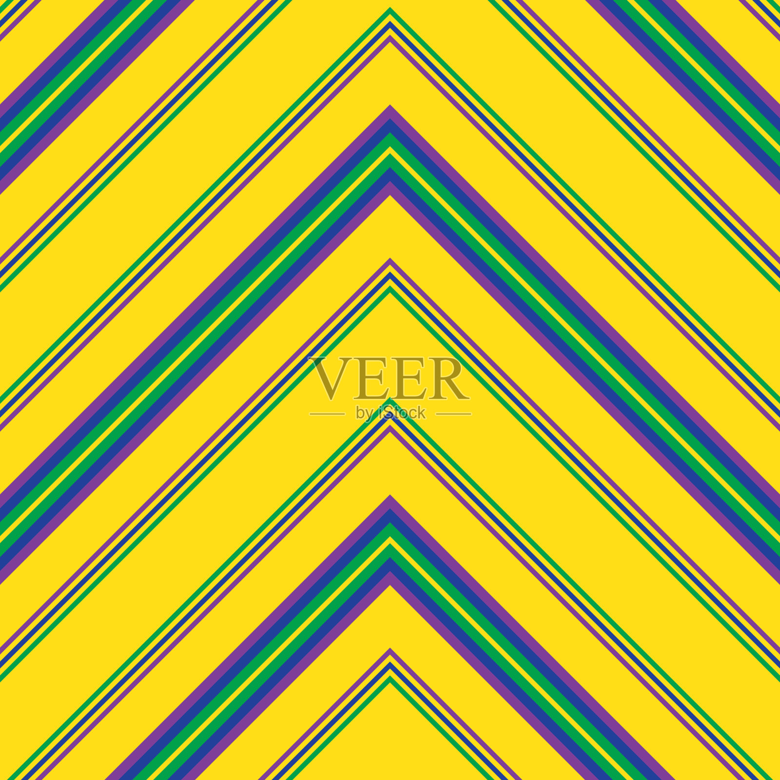 彩虹人字形斜条纹无缝图案插画图片素材