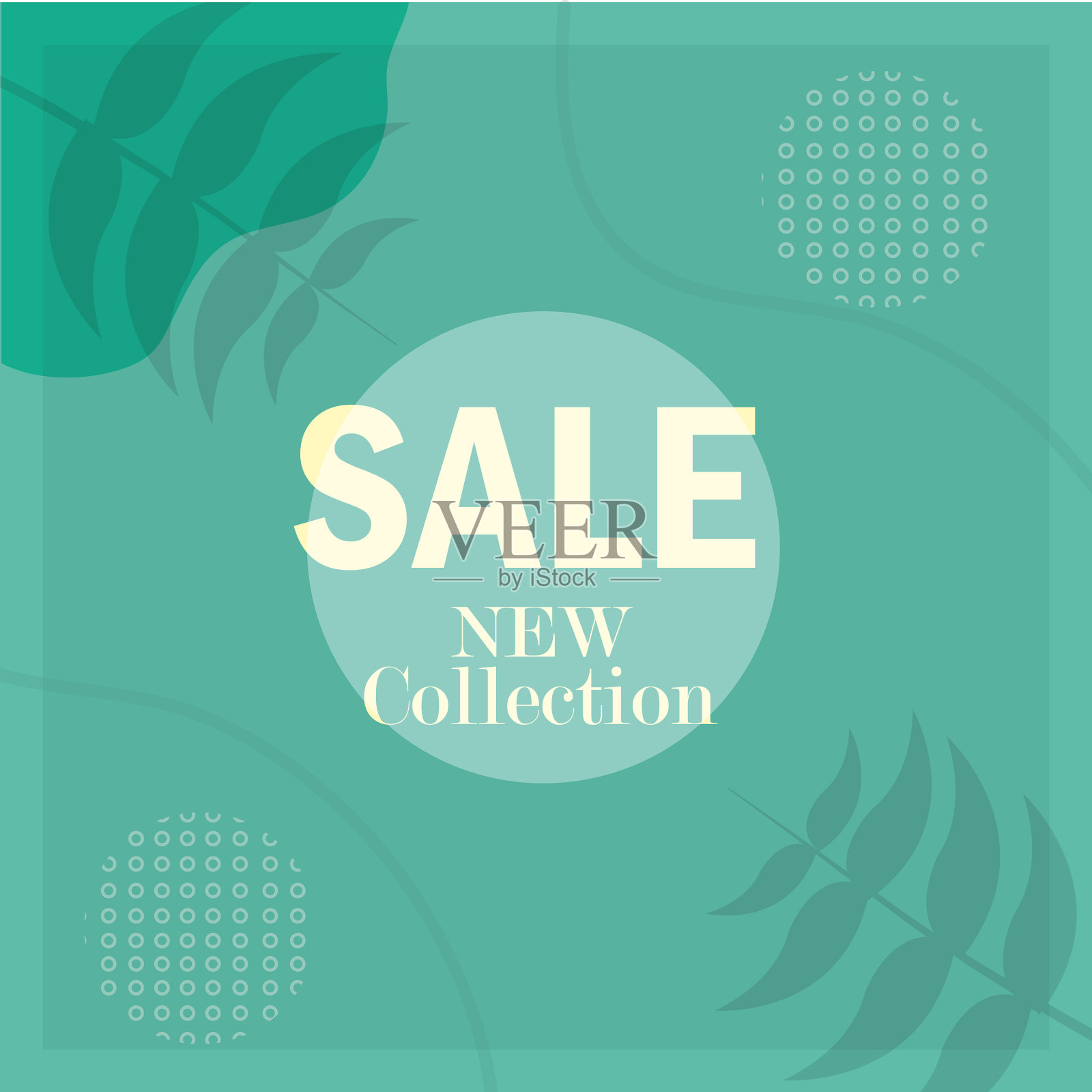 销售新系列的季节性清仓横幅插画图片素材