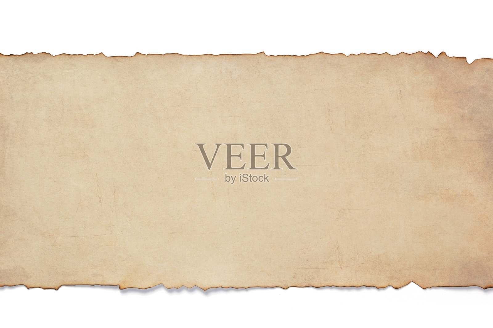 古老的复古羊皮纸孤立在白色的背景照片摄影图片