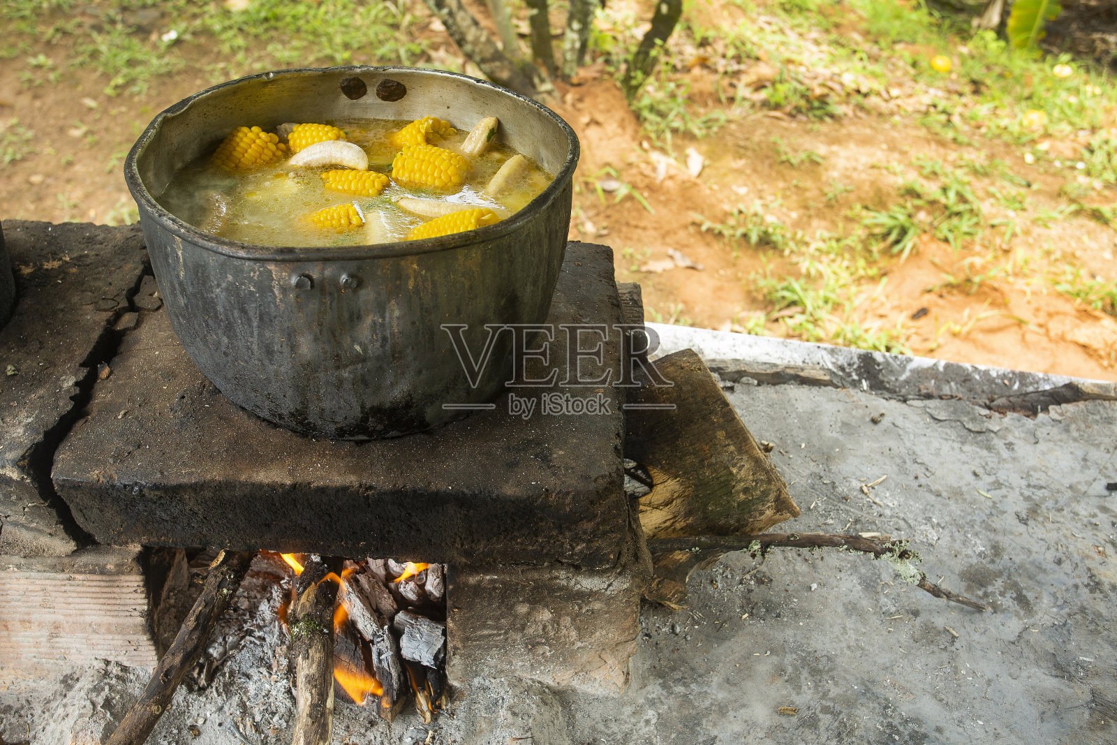 炖鸡，典型的哥伦比亚菜照片摄影图片