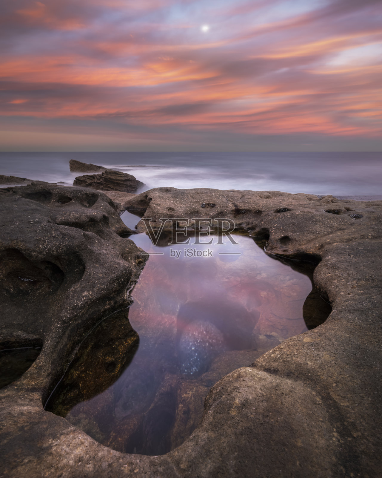 海边的日落照片摄影图片