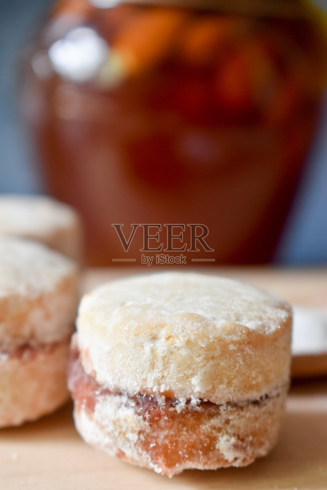 果酱饼干照片摄影图片