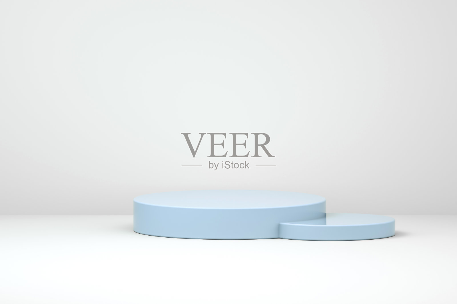 最小的场景与讲台，站，平台和抽象的背景。柔和的蓝色和白色的场景。时尚的3d渲染社交媒体横幅，促销，产品。照片摄影图片