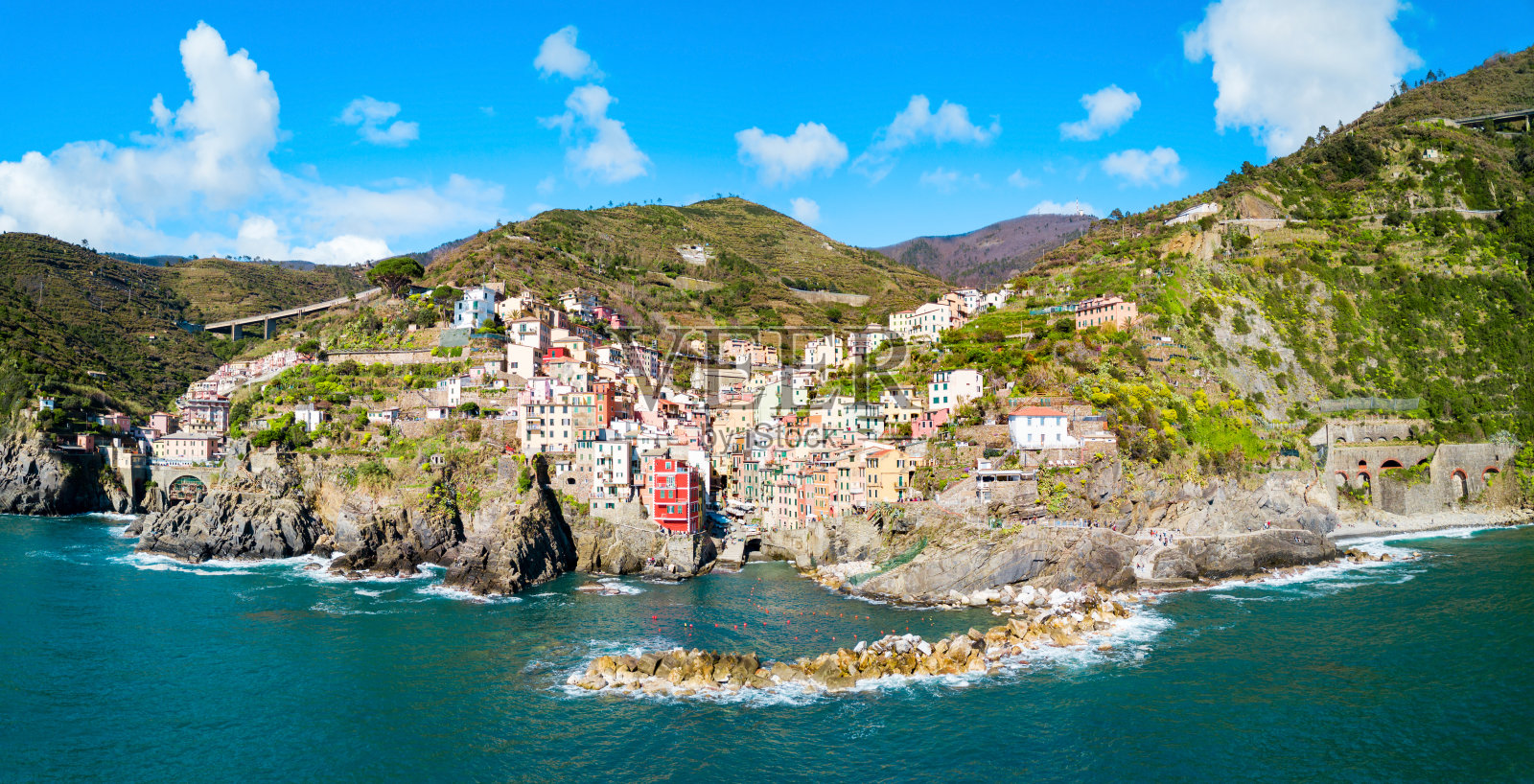 里奥马乔，意大利的五个国家照片摄影图片