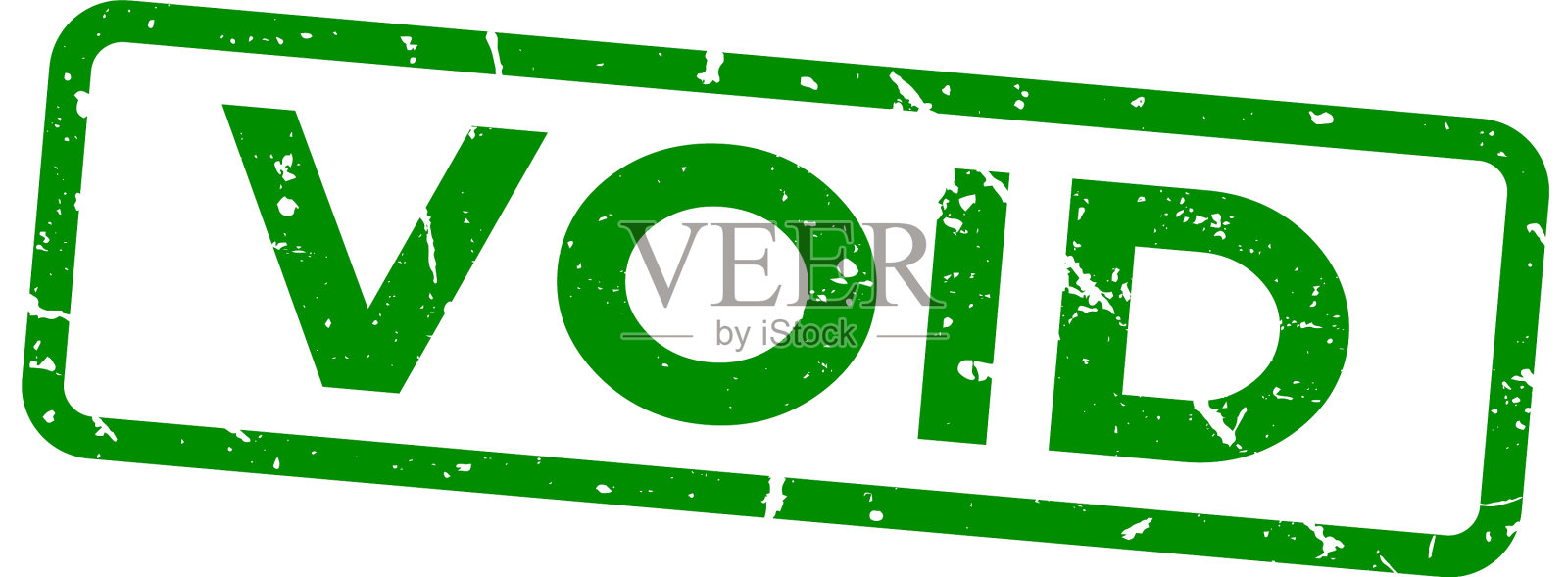 垃圾绿色空心方形橡胶印章上插画图片素材