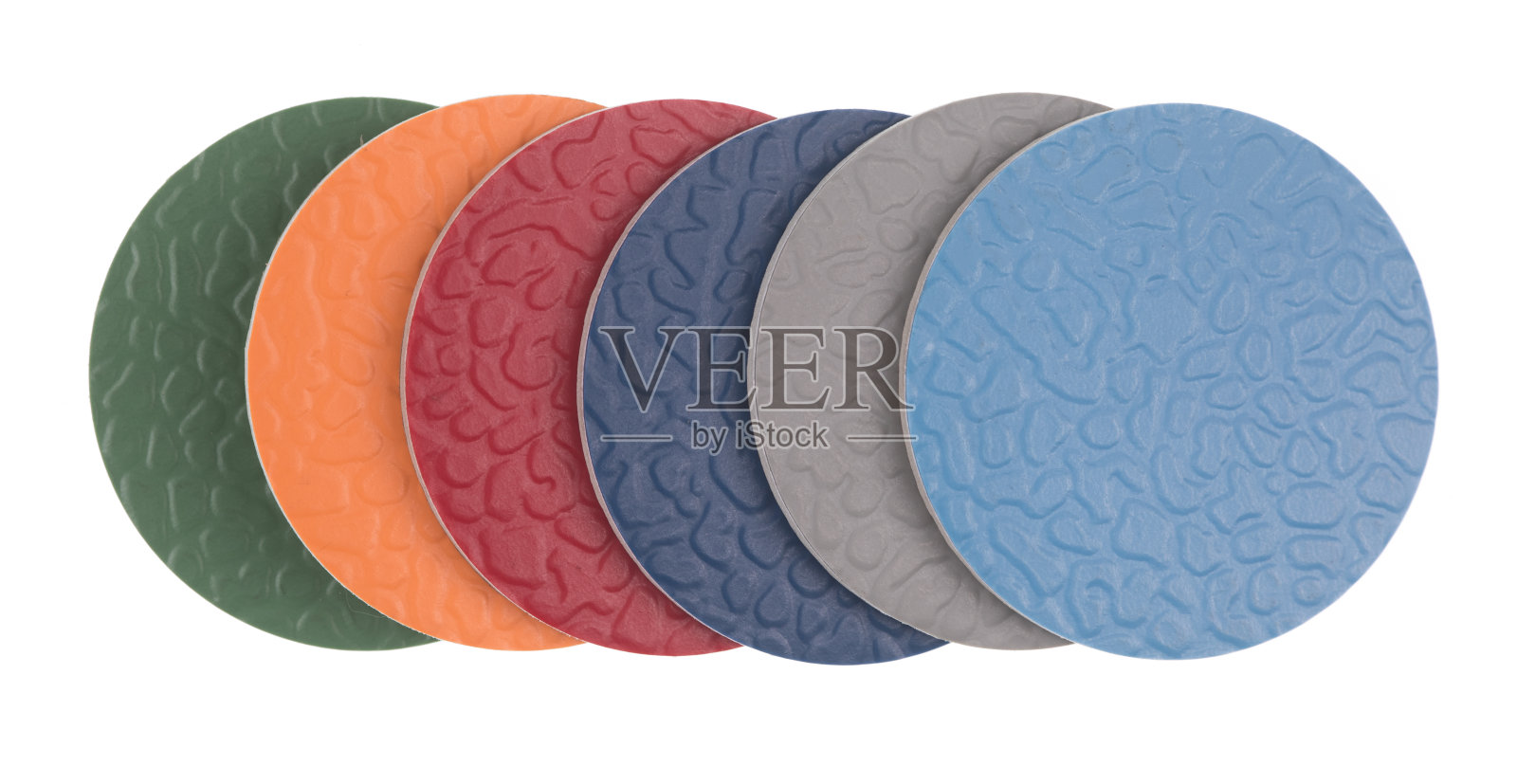 在白色背景上给皮革样品上色照片摄影图片