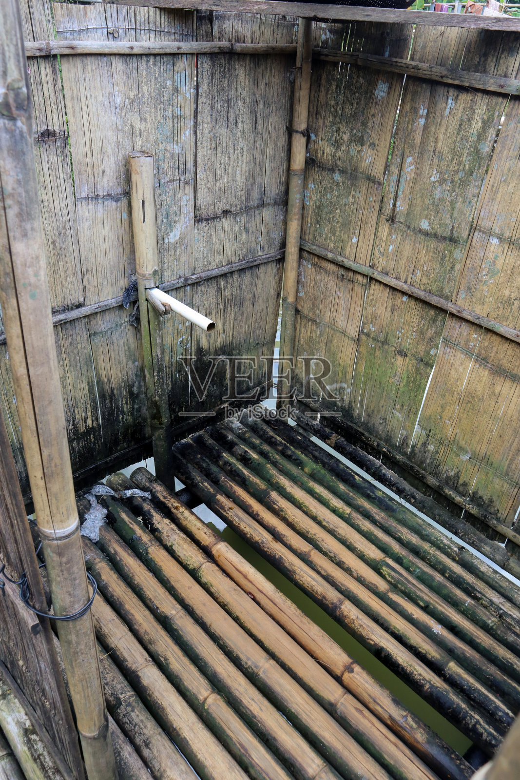 传统竹浴室照片摄影图片