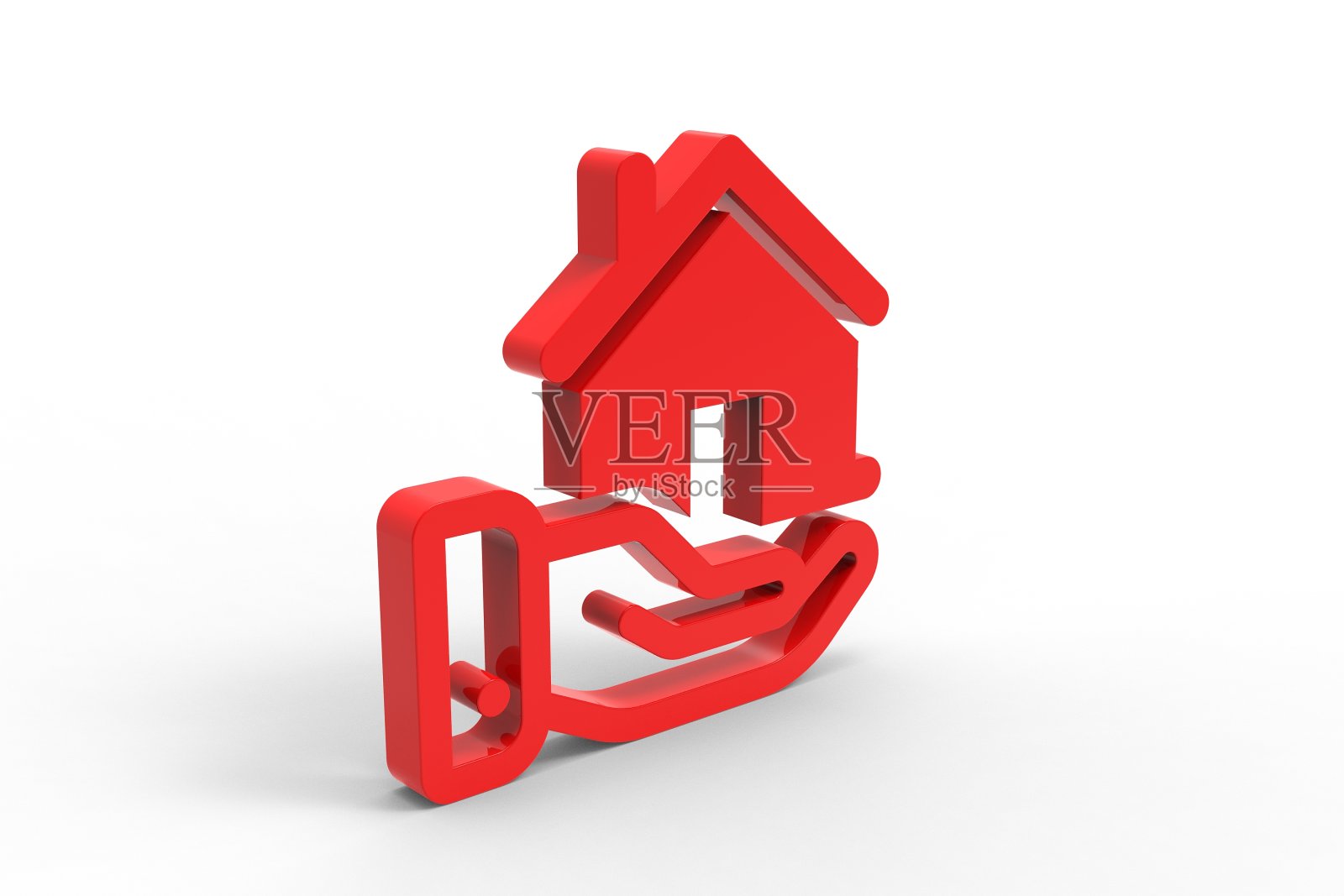 房地产保险3d图标插画图片素材