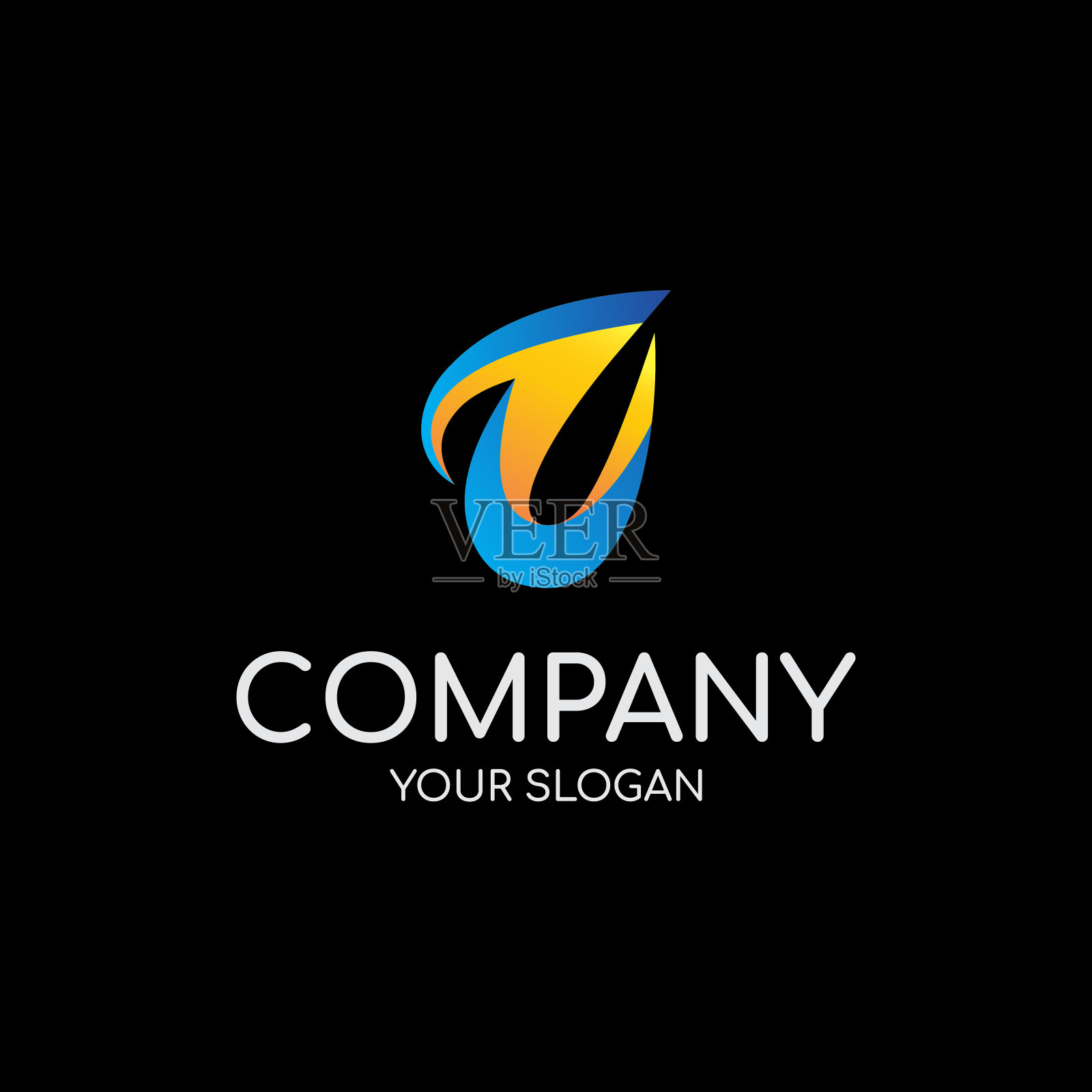 抽象梯度向量标志模板插画图片素材