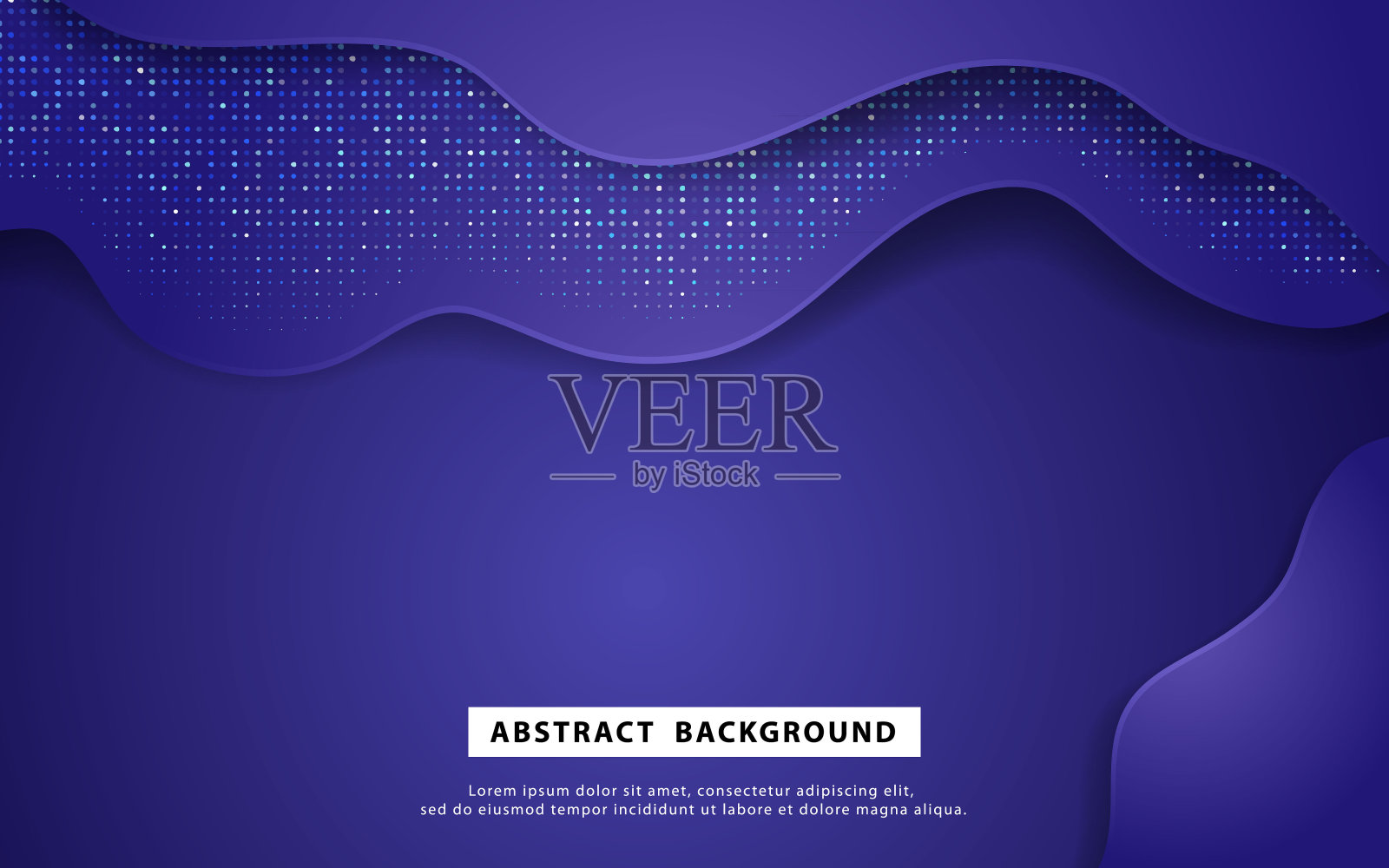 重叠层蓝色背景。深蓝色纸裁层概念。插画图片素材