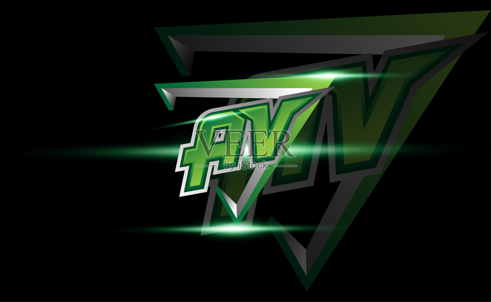 初始AV与盾牌，矢量首字母字母组合的电子竞技，twitch和游戏标志模板插画图片素材