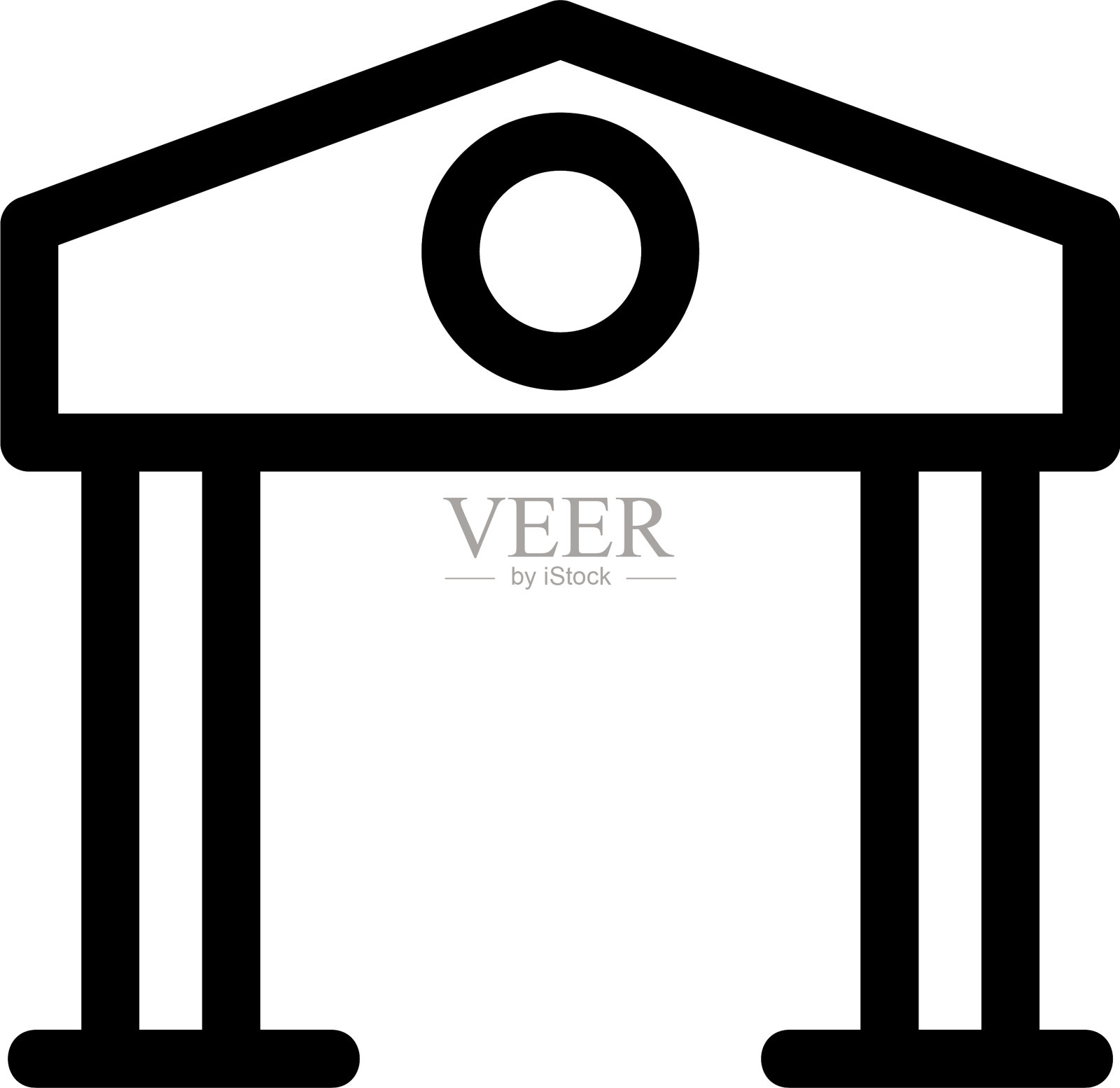 银行图标或标志孤立标志符号插画图片素材